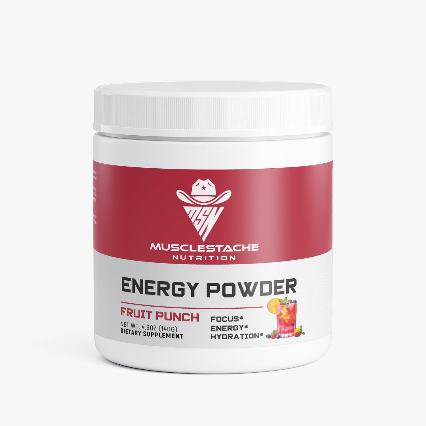 Energy Powder (Fruit Punch) - Musclestache Nutrition