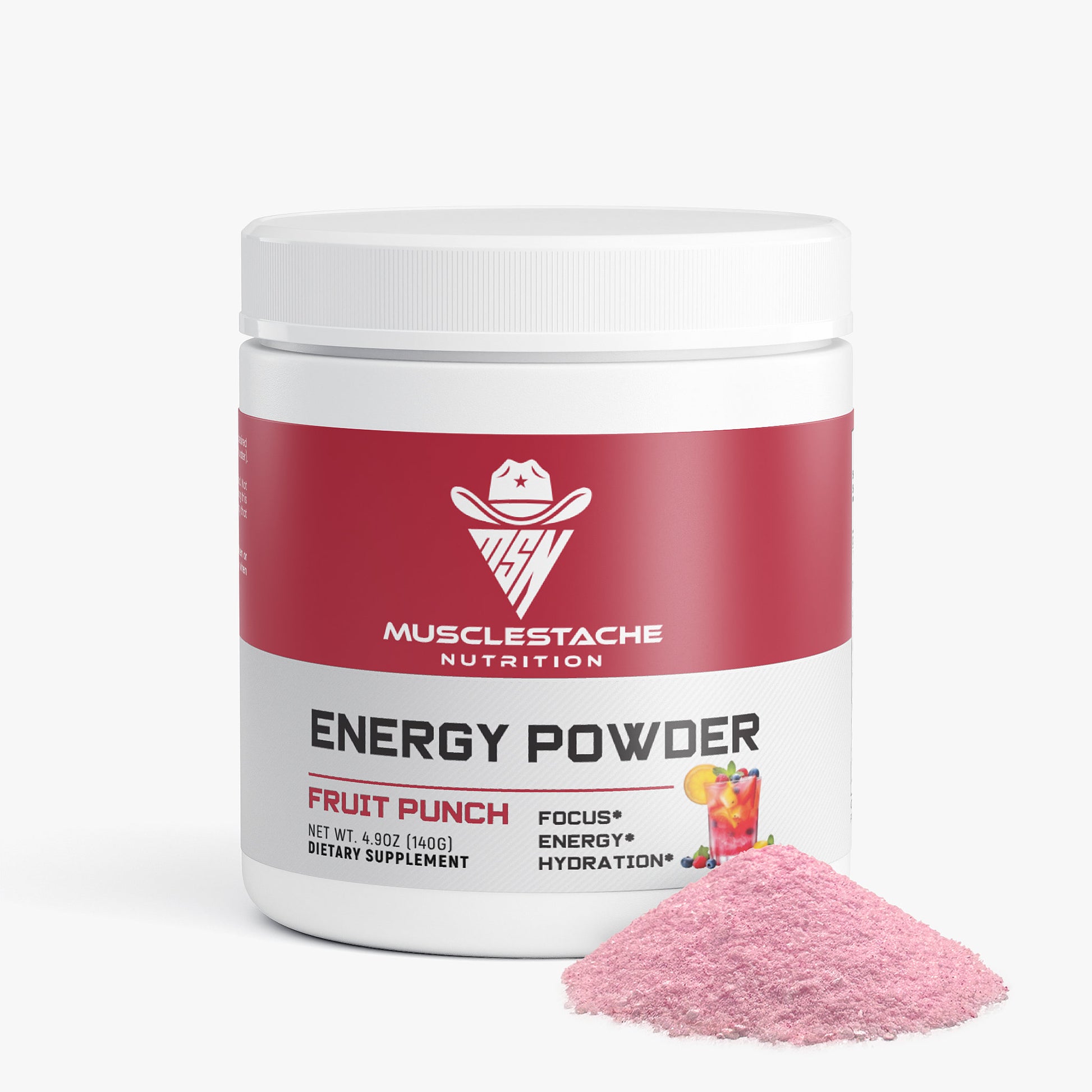 Energy Powder (Fruit Punch) - Musclestache Nutrition