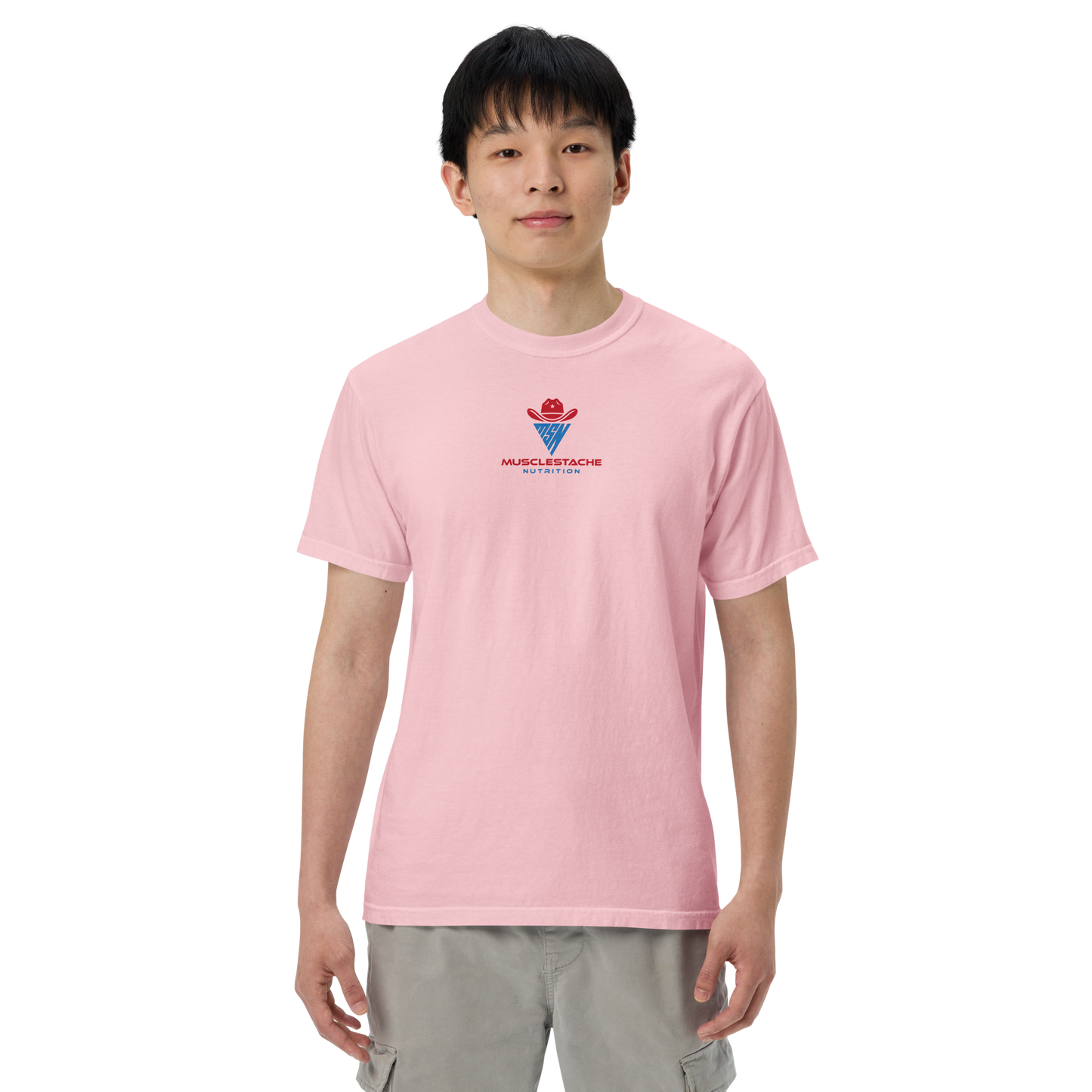 Musclestache Nutrition Garment-Dyed Heavyweight T-Shirt - Musclestache Nutrition