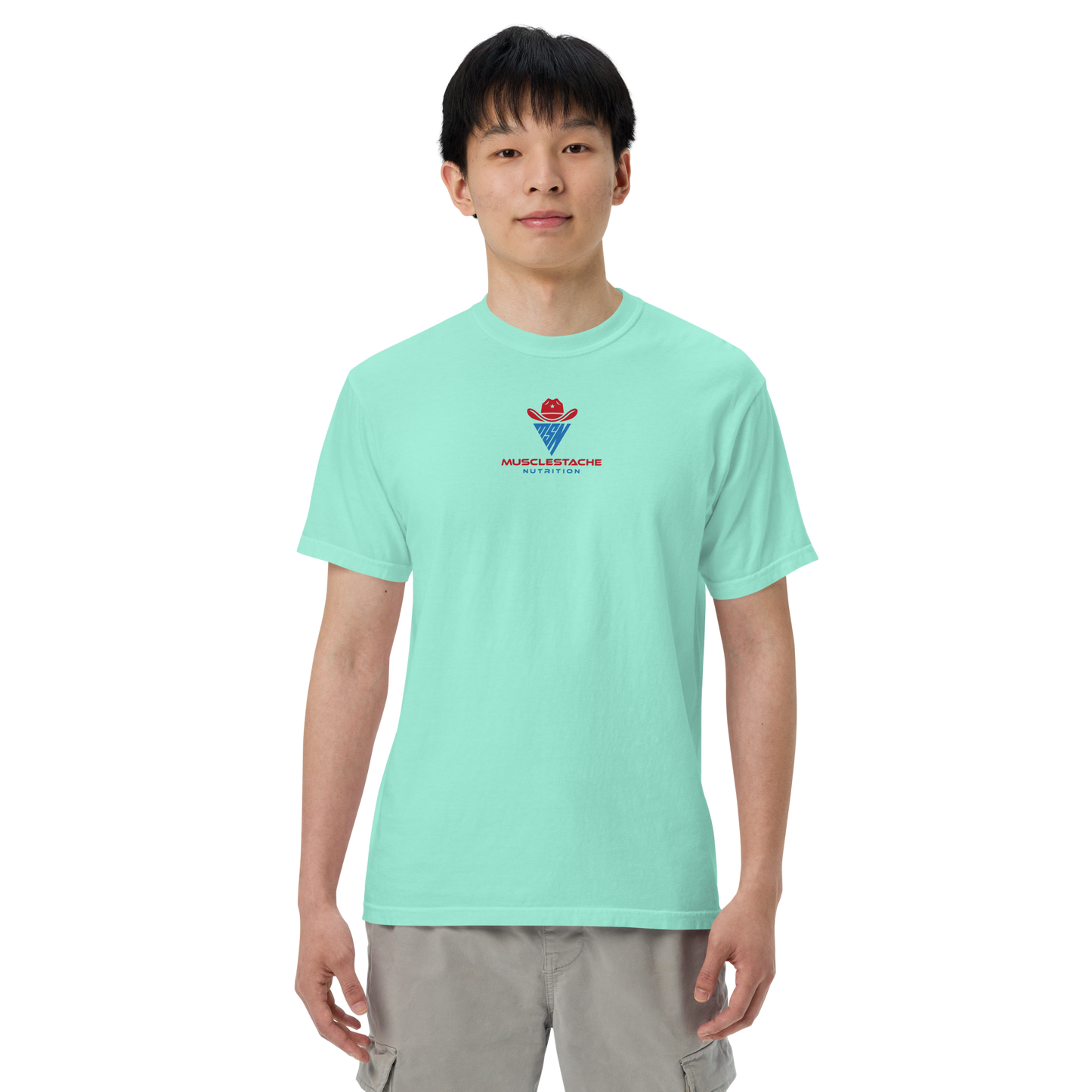 Musclestache Nutrition Garment-Dyed Heavyweight T-Shirt - Musclestache Nutrition