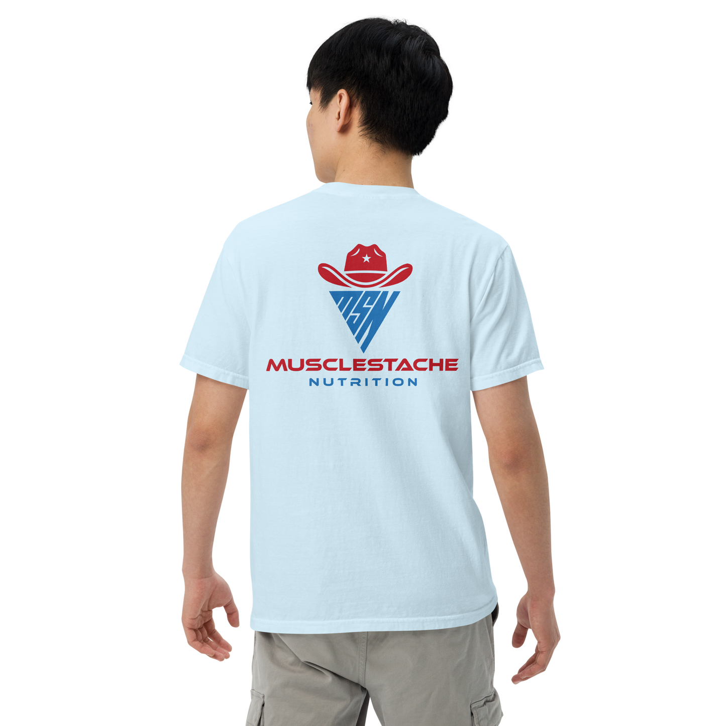 Musclestache Nutrition Garment-Dyed Heavyweight T-Shirt - Musclestache Nutrition