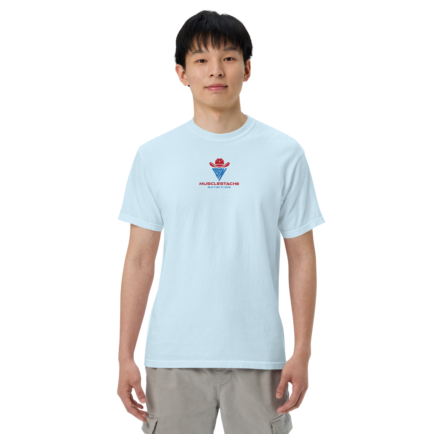 Musclestache Nutrition Garment-Dyed Heavyweight T-Shirt - Musclestache Nutrition