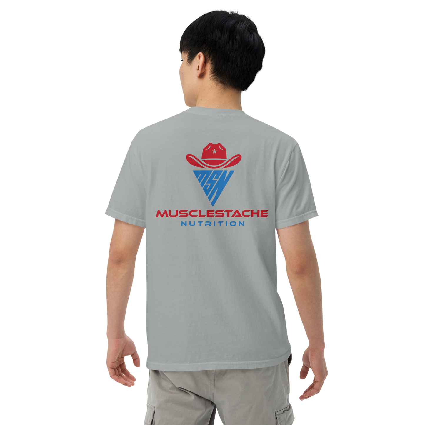 Musclestache Nutrition Garment-Dyed Heavyweight T-Shirt - Musclestache Nutrition