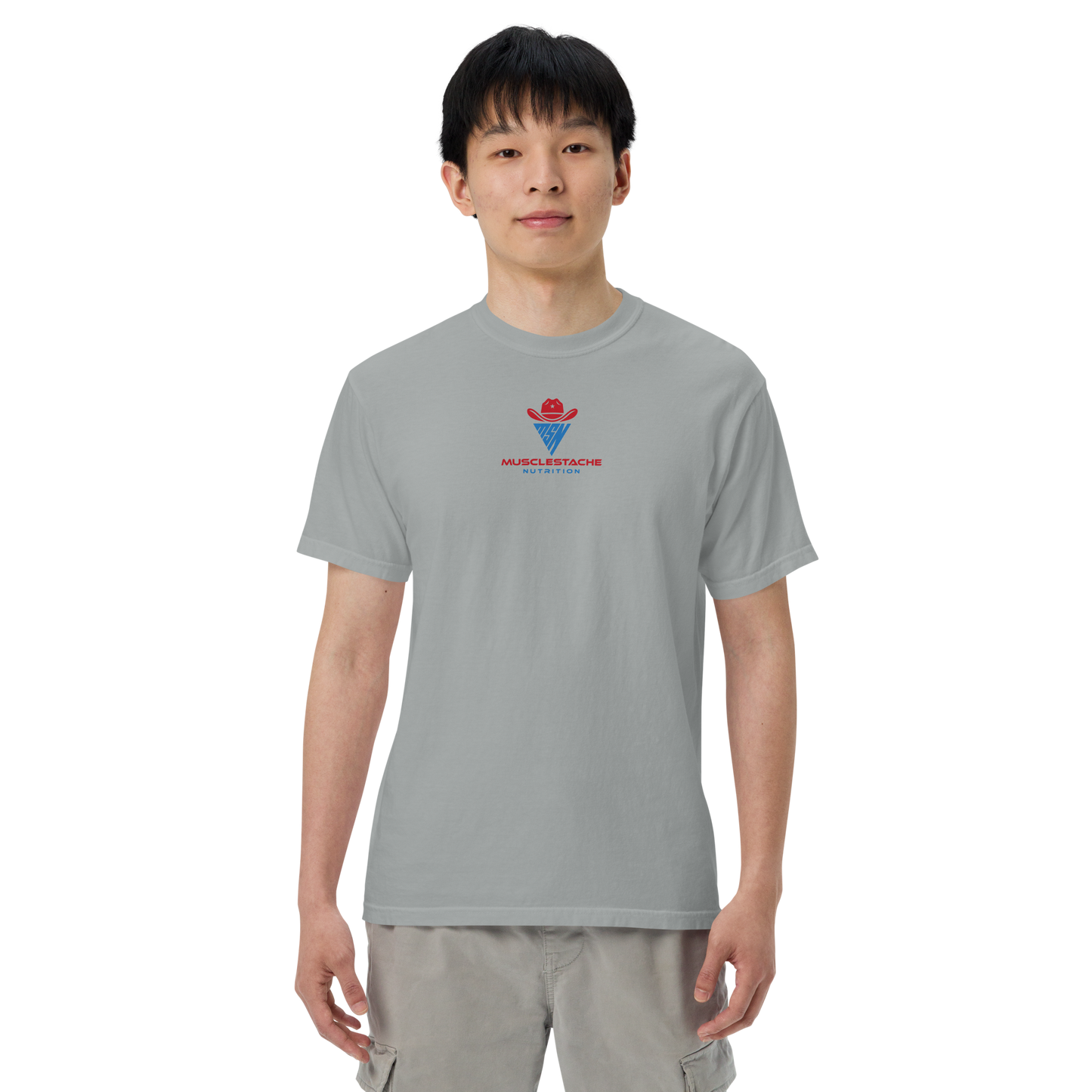 Musclestache Nutrition Garment-Dyed Heavyweight T-Shirt - Musclestache Nutrition
