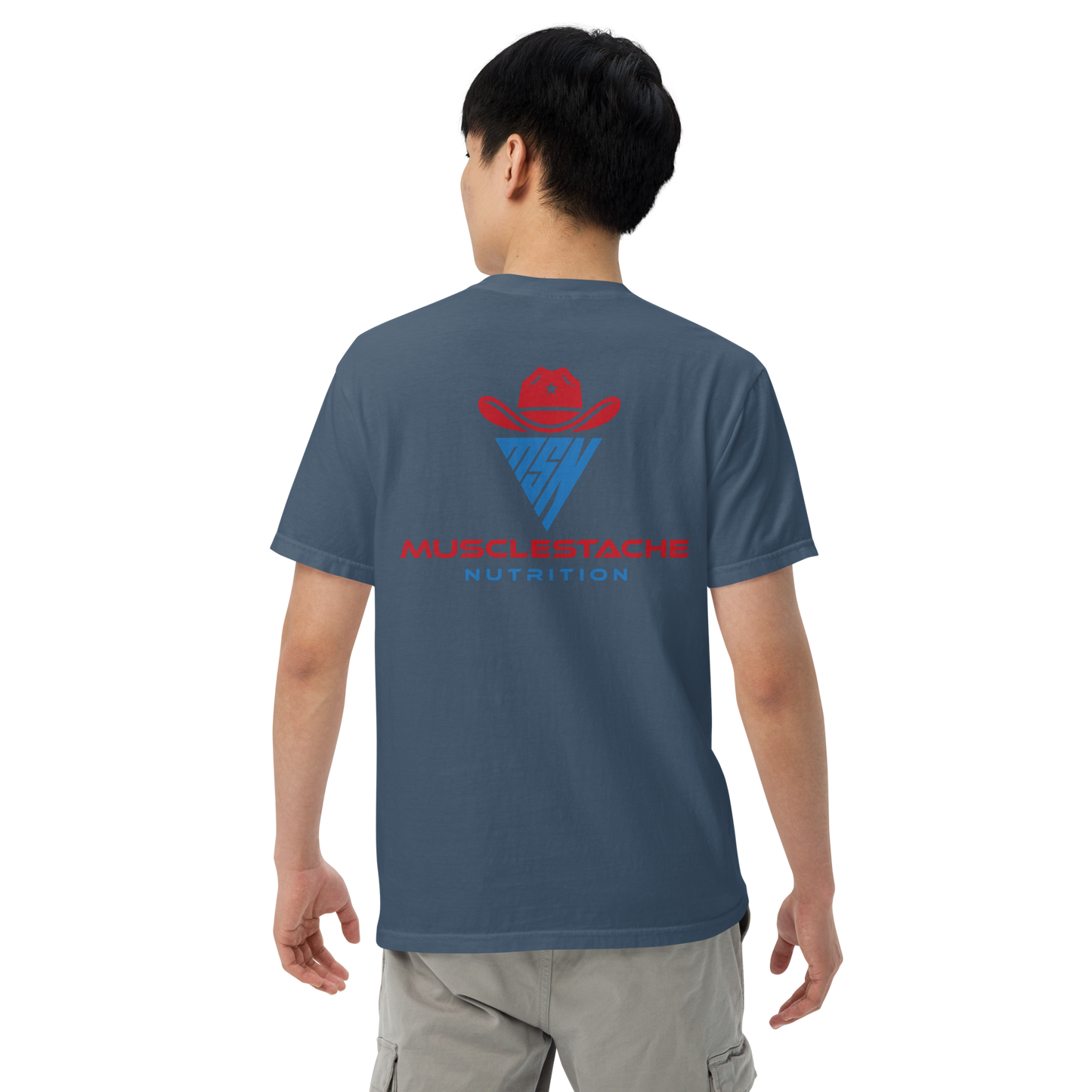 Musclestache Nutrition Garment-Dyed Heavyweight T-Shirt - Musclestache Nutrition