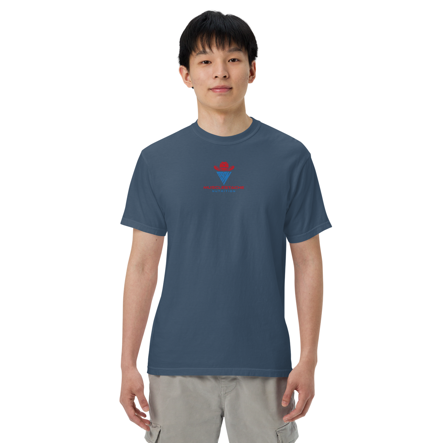 Musclestache Nutrition Garment-Dyed Heavyweight T-Shirt - Musclestache Nutrition