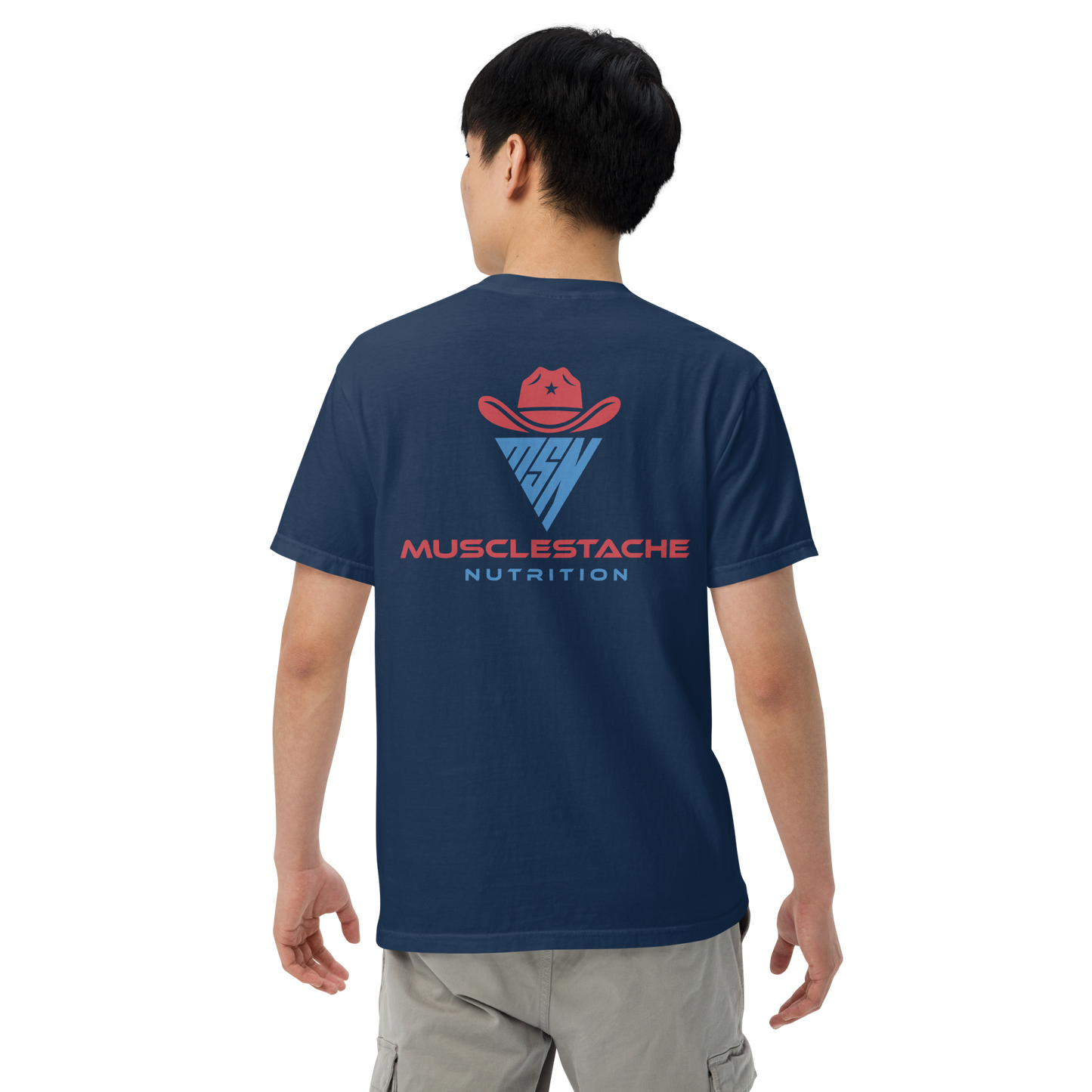 Musclestache Nutrition Garment-Dyed Heavyweight T-Shirt - Musclestache Nutrition