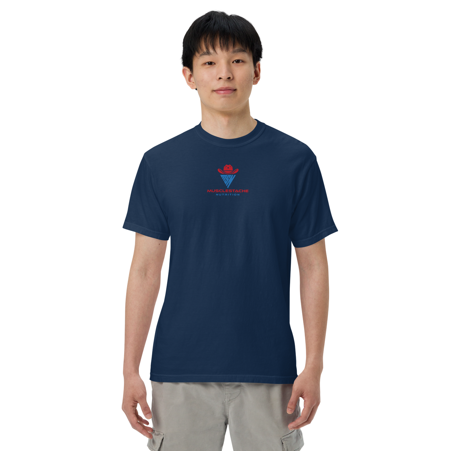 Musclestache Nutrition Garment-Dyed Heavyweight T-Shirt - Musclestache Nutrition