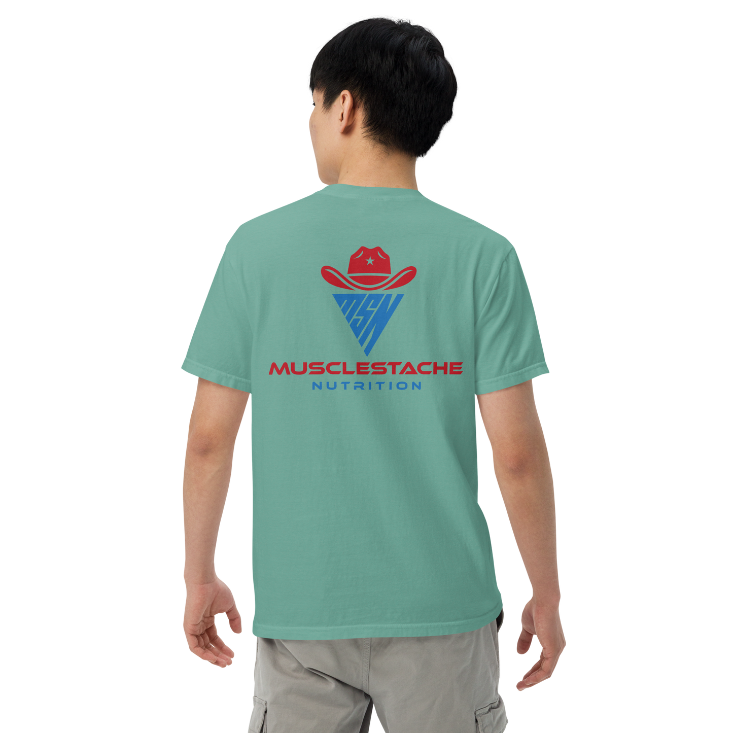 Musclestache Nutrition Garment-Dyed Heavyweight T-Shirt - Musclestache Nutrition