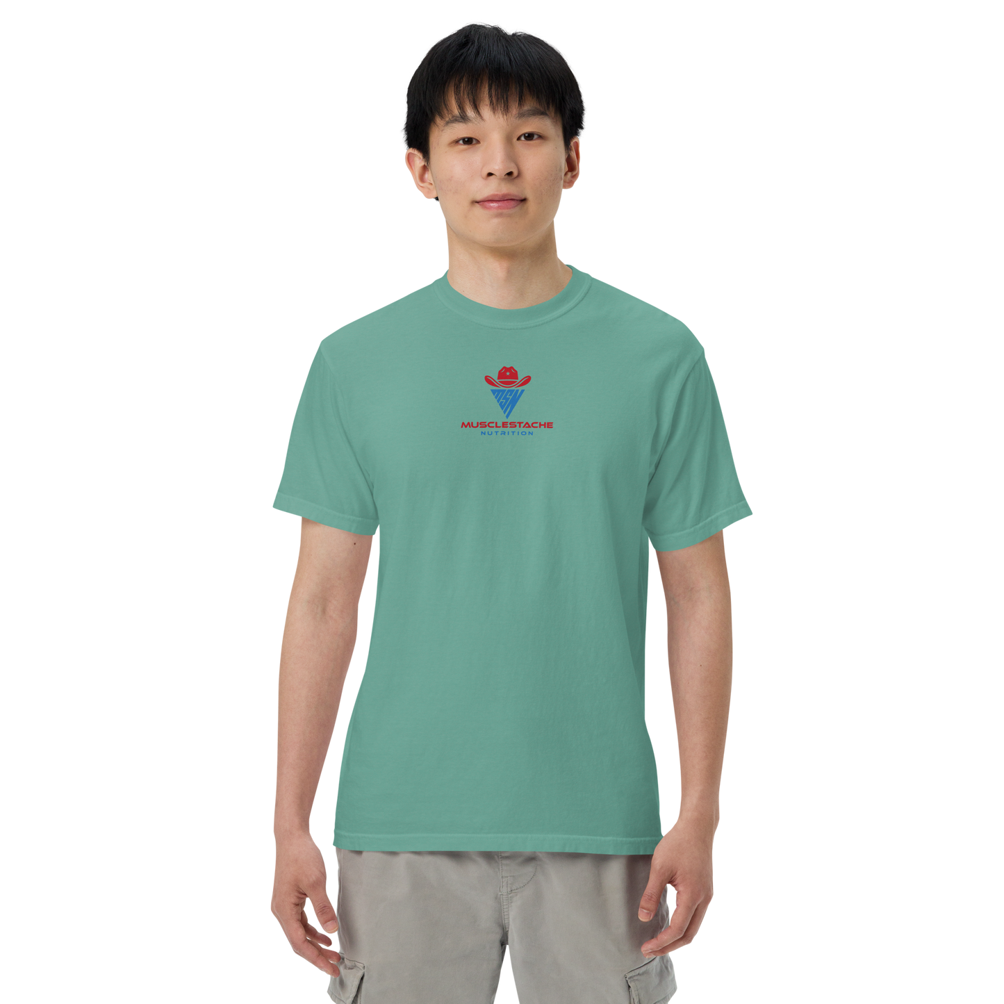 Musclestache Nutrition Garment-Dyed Heavyweight T-Shirt - Musclestache Nutrition