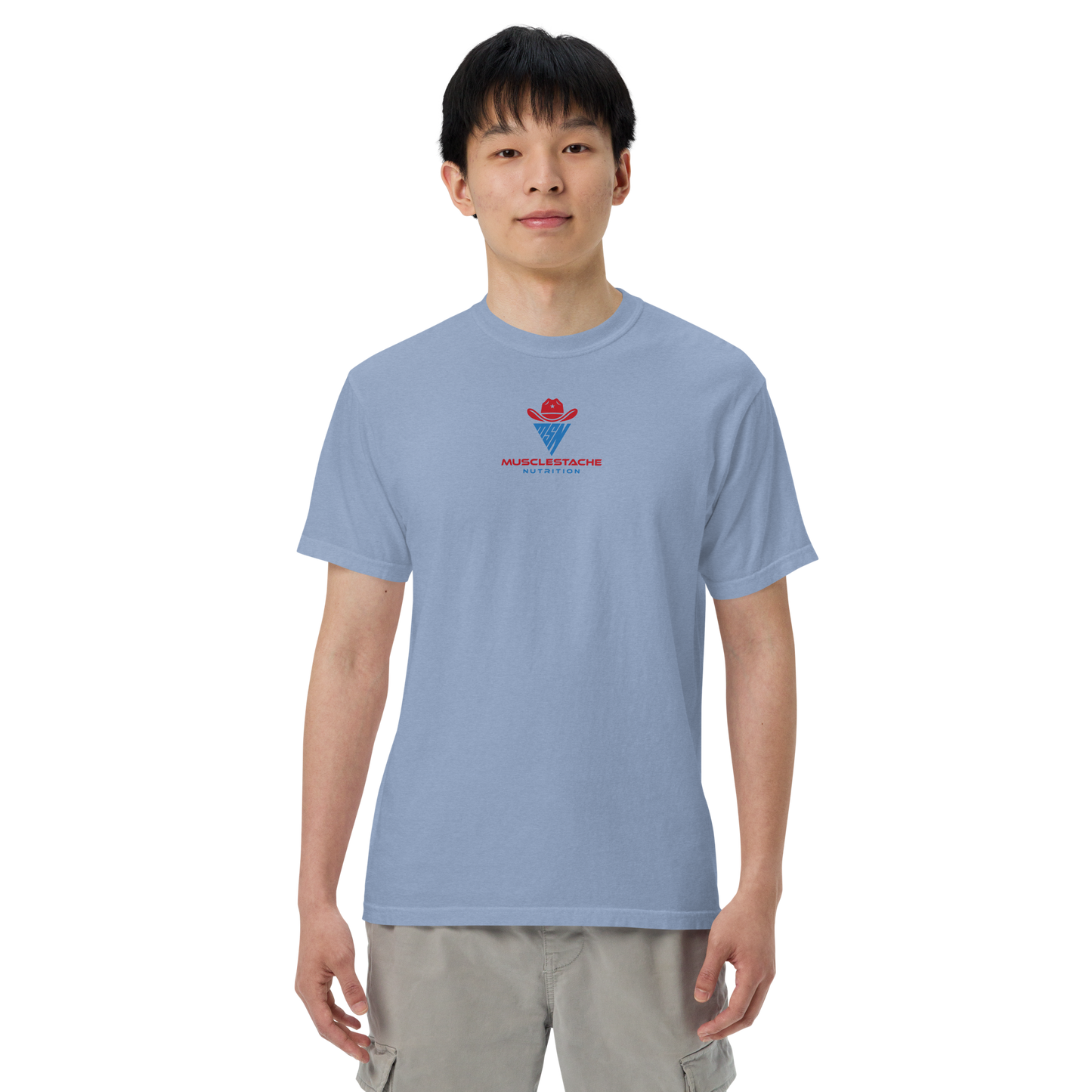 Musclestache Nutrition Garment-Dyed Heavyweight T-Shirt - Musclestache Nutrition