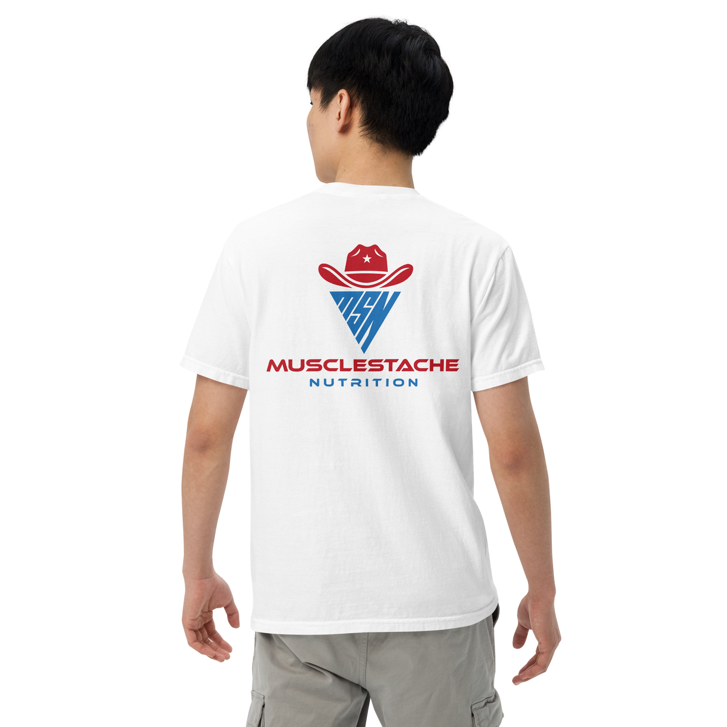 Musclestache Nutrition Garment-Dyed Heavyweight T-Shirt - Musclestache Nutrition