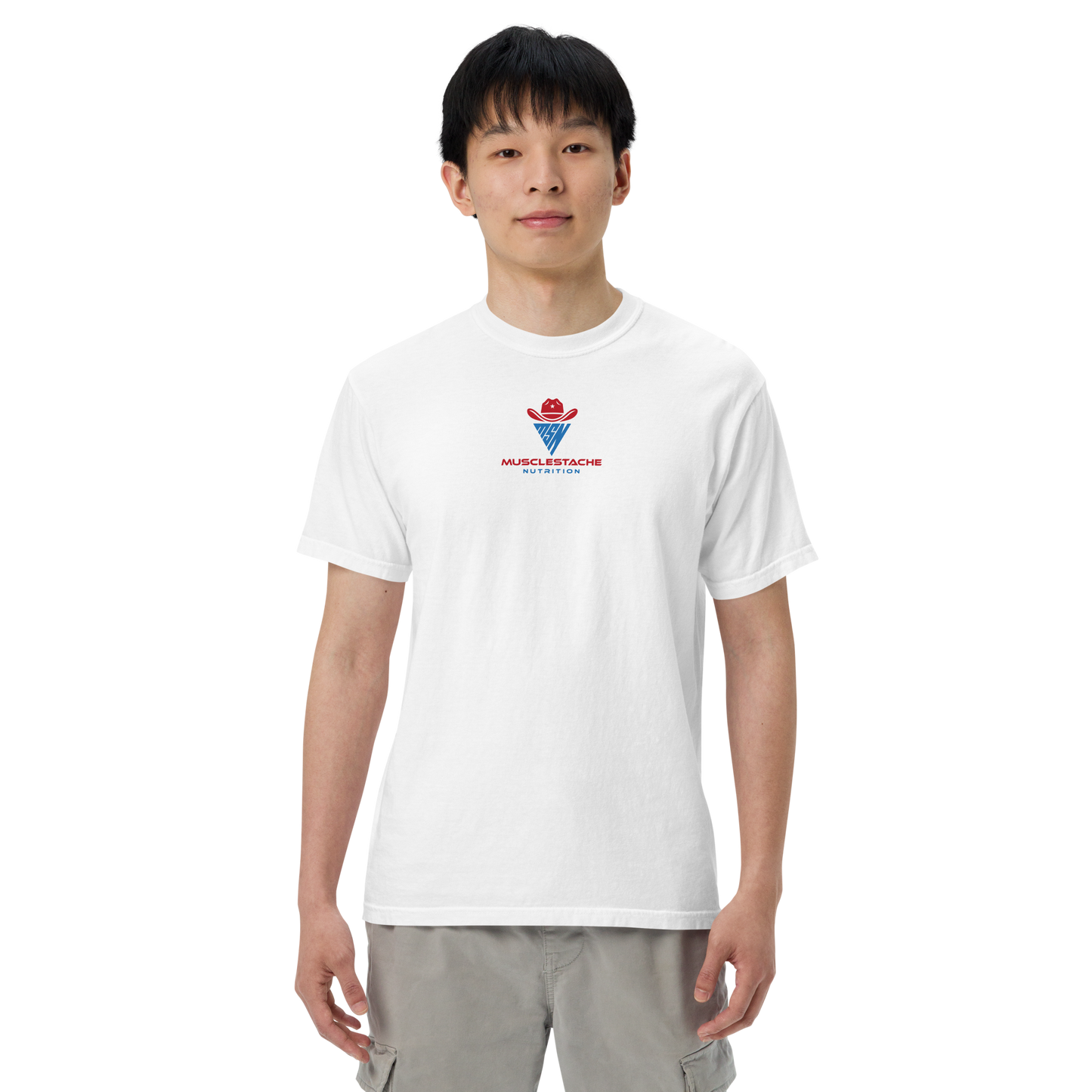 Musclestache Nutrition Garment-Dyed Heavyweight T-Shirt - Musclestache Nutrition