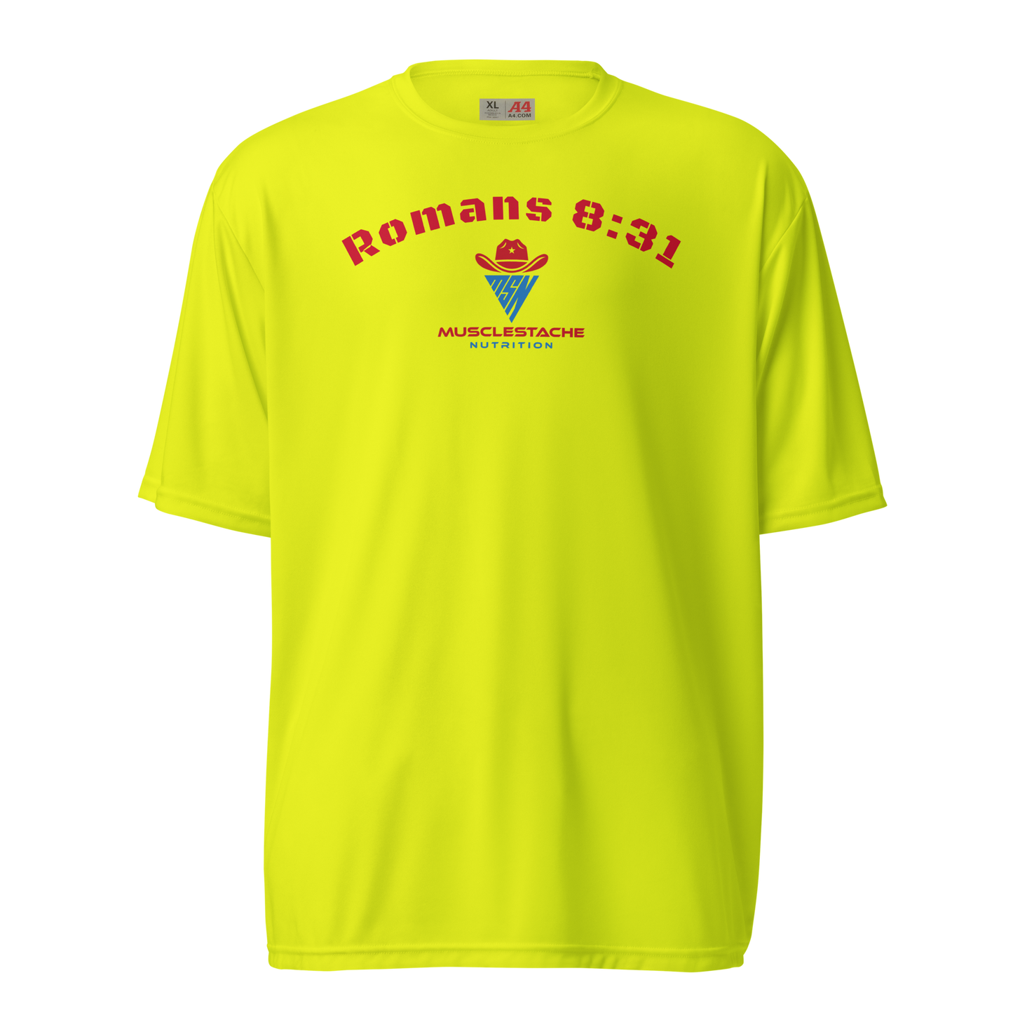 Musclestache Nutrition Romans 8:31 Running Shirt - Musclestache Nutrition