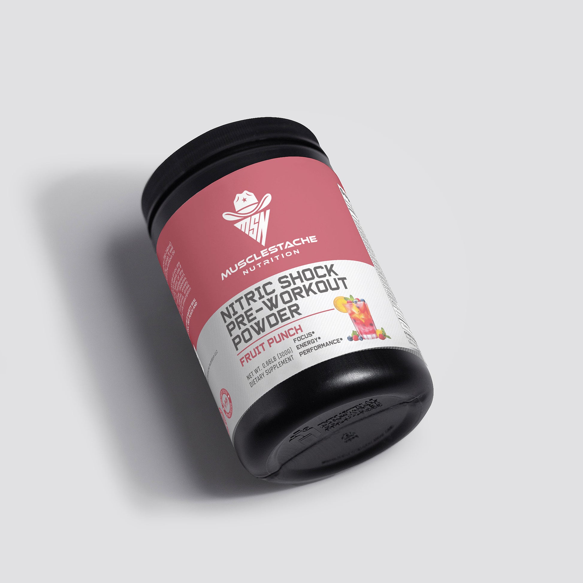 MSN Nitric Shock Pre Workout Powder (Fruit Punch) - Musclestache Nutrition