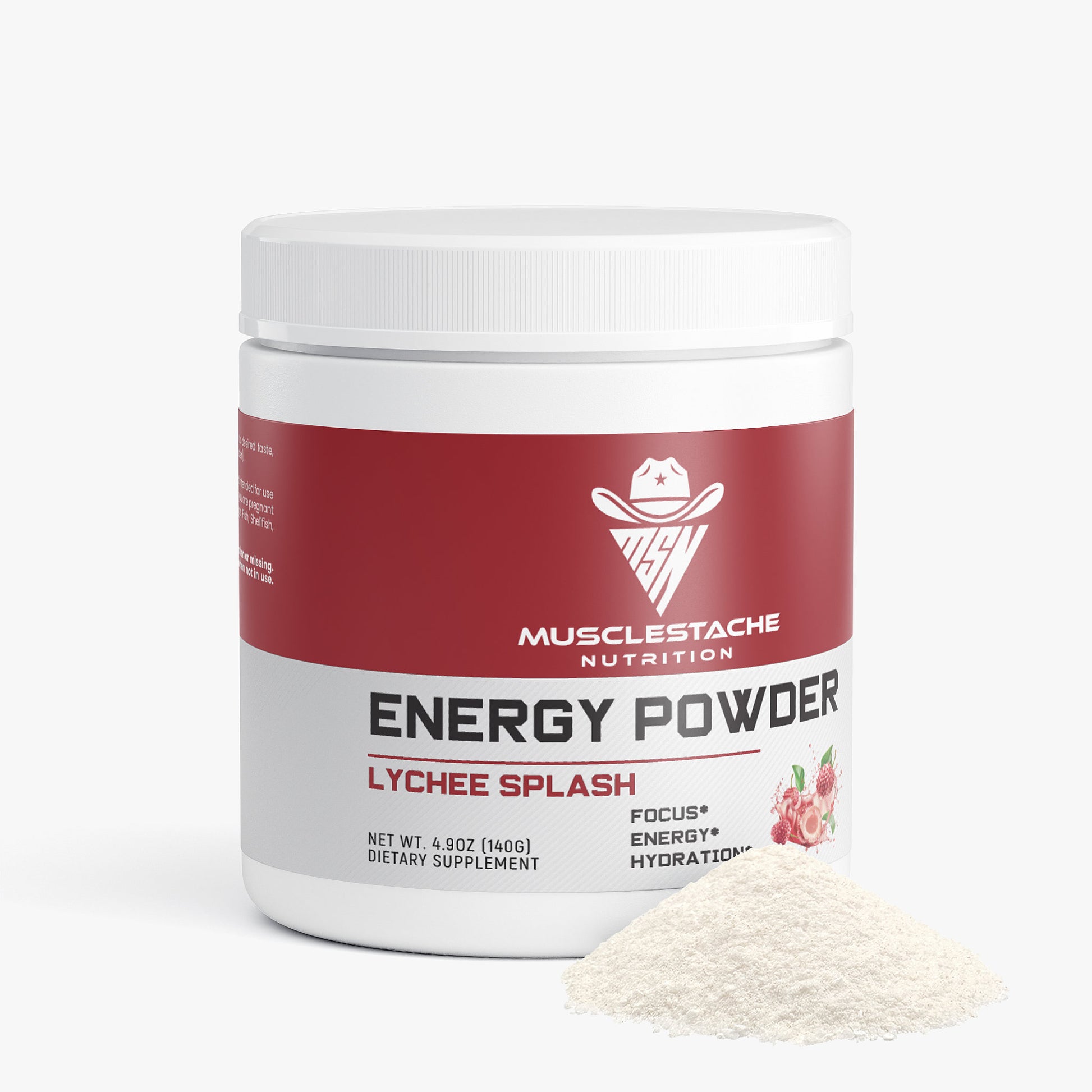 MSN Energy Powder (Lychee Splash) - Musclestache Nutrition