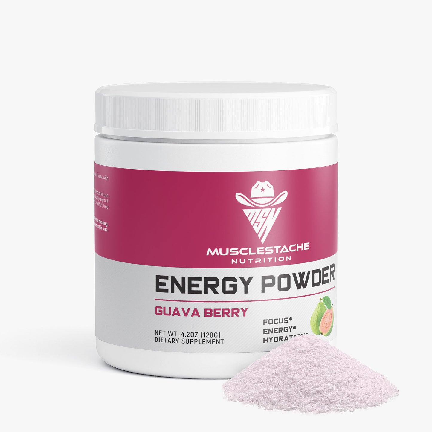 MSN Energy Powder (Guava Berry) - Musclestache Nutrition
