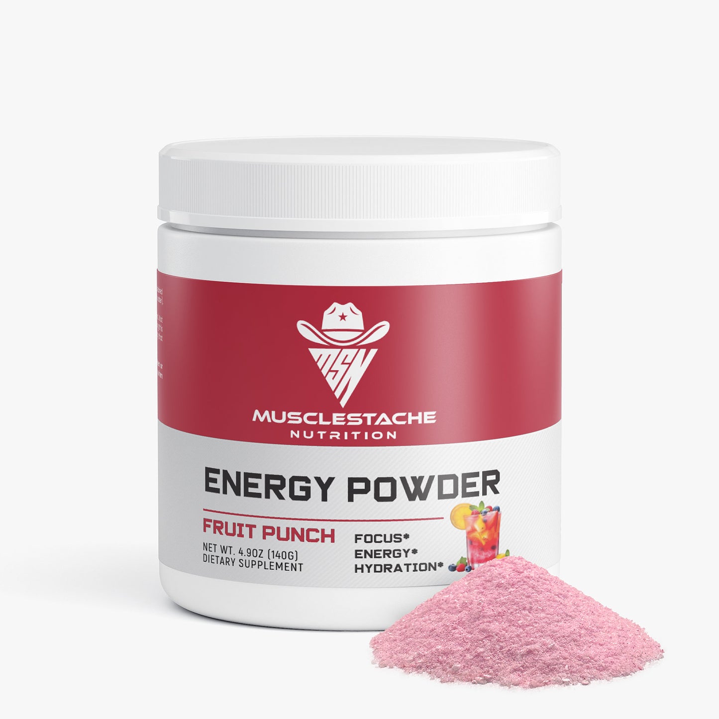MSN Energy Powder (Fruit Punch) - Musclestache Nutrition