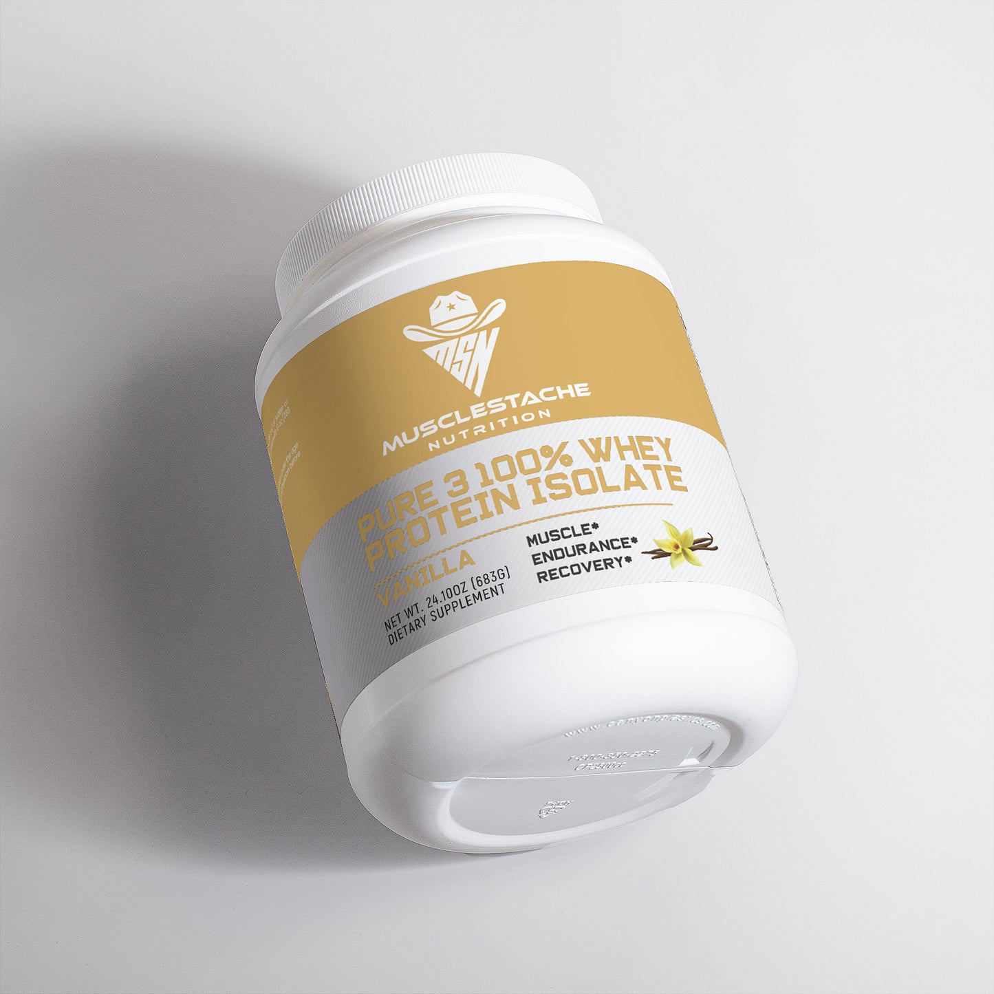 MSN Pure 3 Whey Protein Isolate Powder (Vanilla) - Musclestache Nutrition
