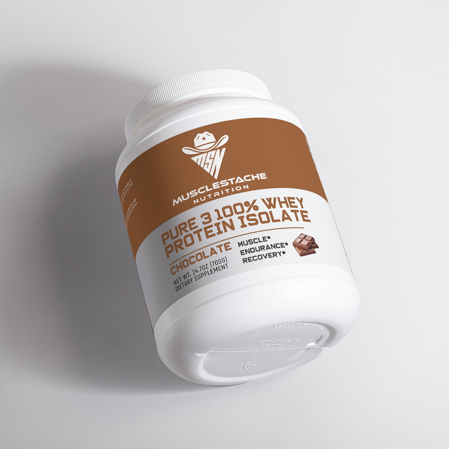 MSN Pure 3 Whey Protein Isolate Powder (Chocolate) - Musclestache Nutrition
