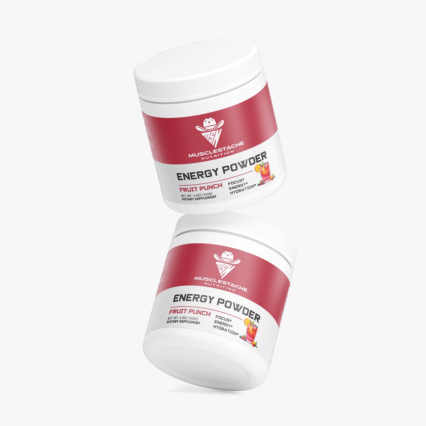 Energy Powder (Fruit Punch) - Musclestache Nutrition