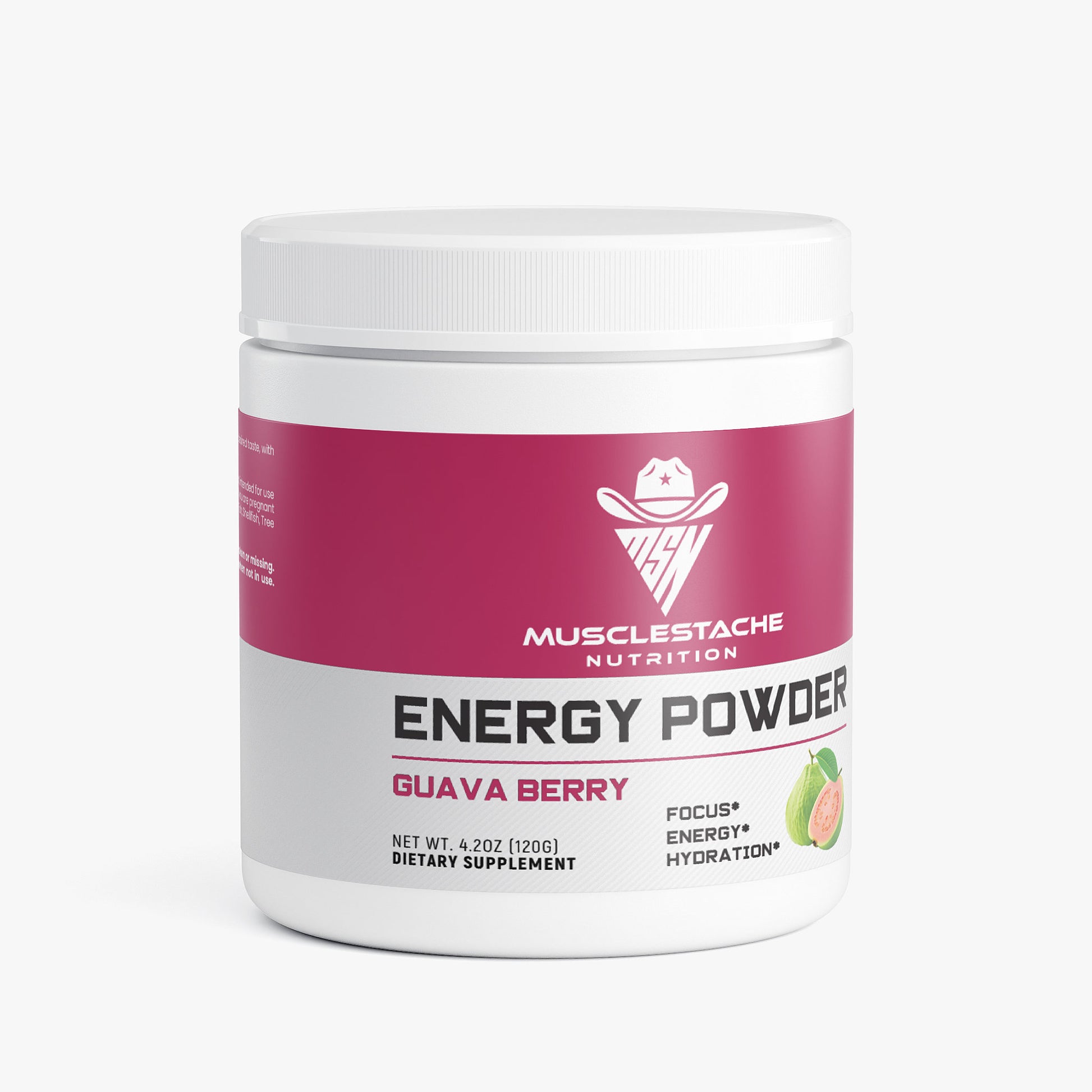 Energy Powder (Guava Berry) - Musclestache Nutrition