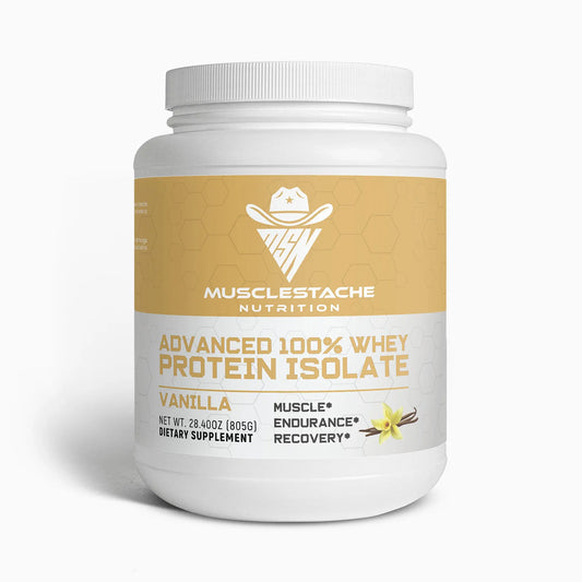 Advanced 100% Whey Protein Isolate (Vanilla) Musclestache Nutrition