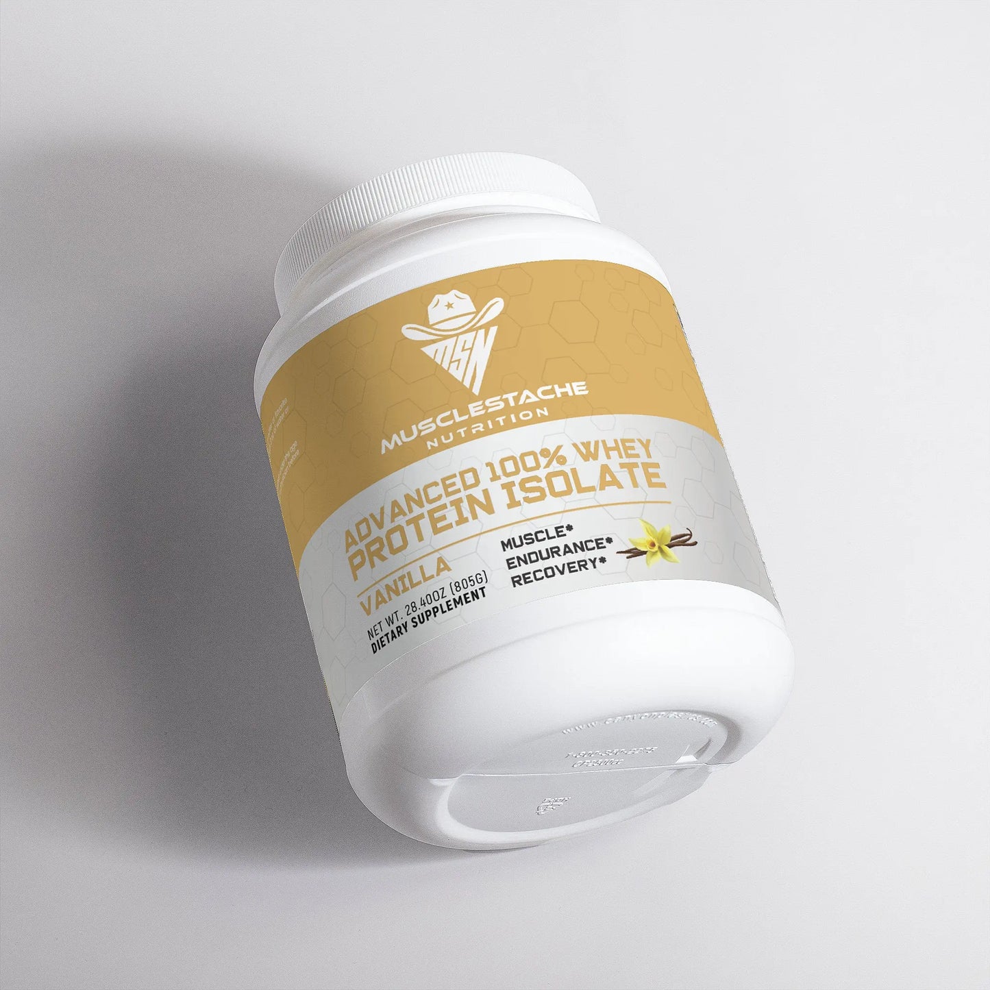 Advanced 100% Whey Protein Isolate (Vanilla) Musclestache Nutrition