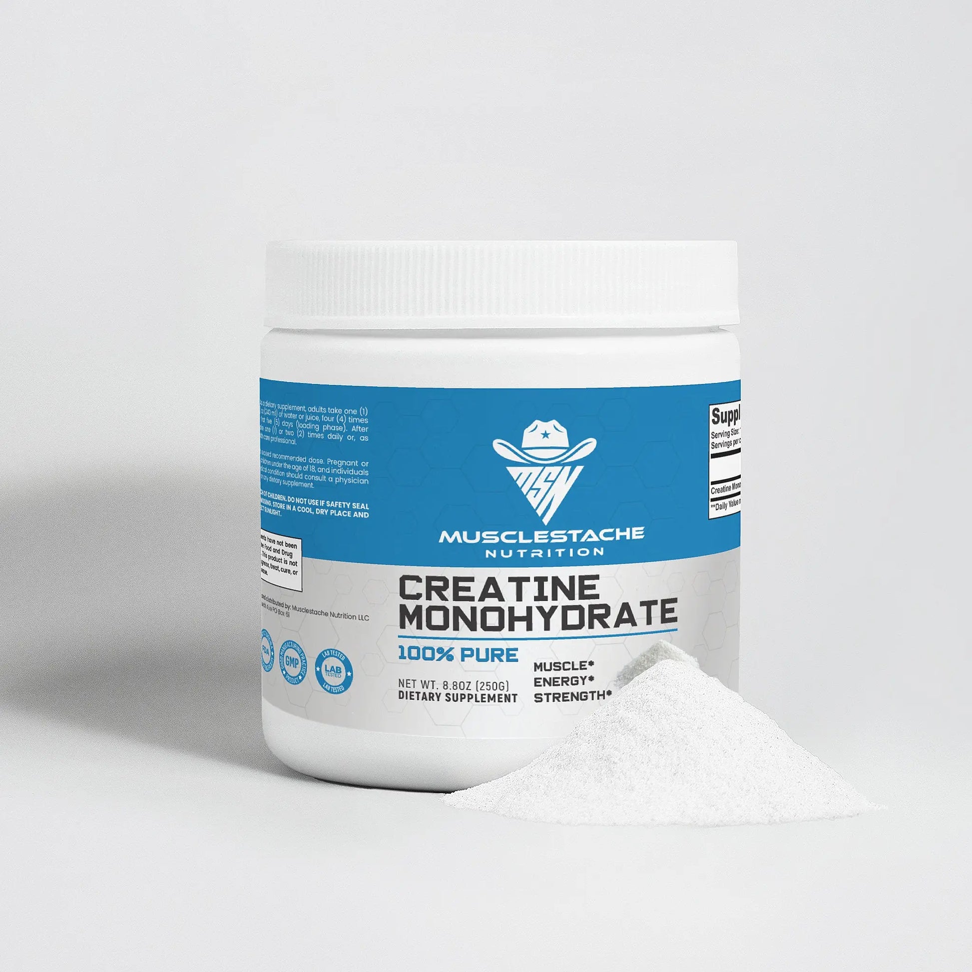 Creatine Monohydrate Powder Musclestache Nutrition