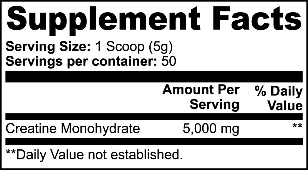 MSN Creatine Monohydrate Powder - Musclestache Nutrition