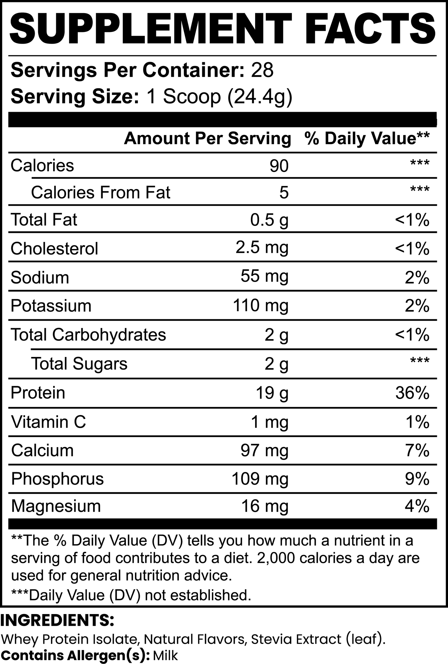 MSN Pure 3 Whey Protein Isolate Powder (Vanilla) - Musclestache Nutrition