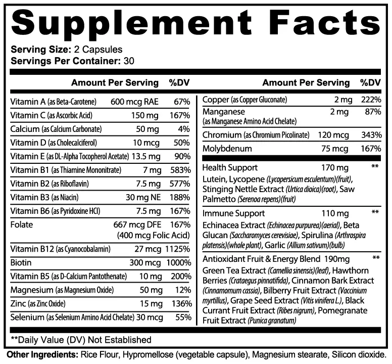 Complete Multivitamin - Musclestache Nutrition