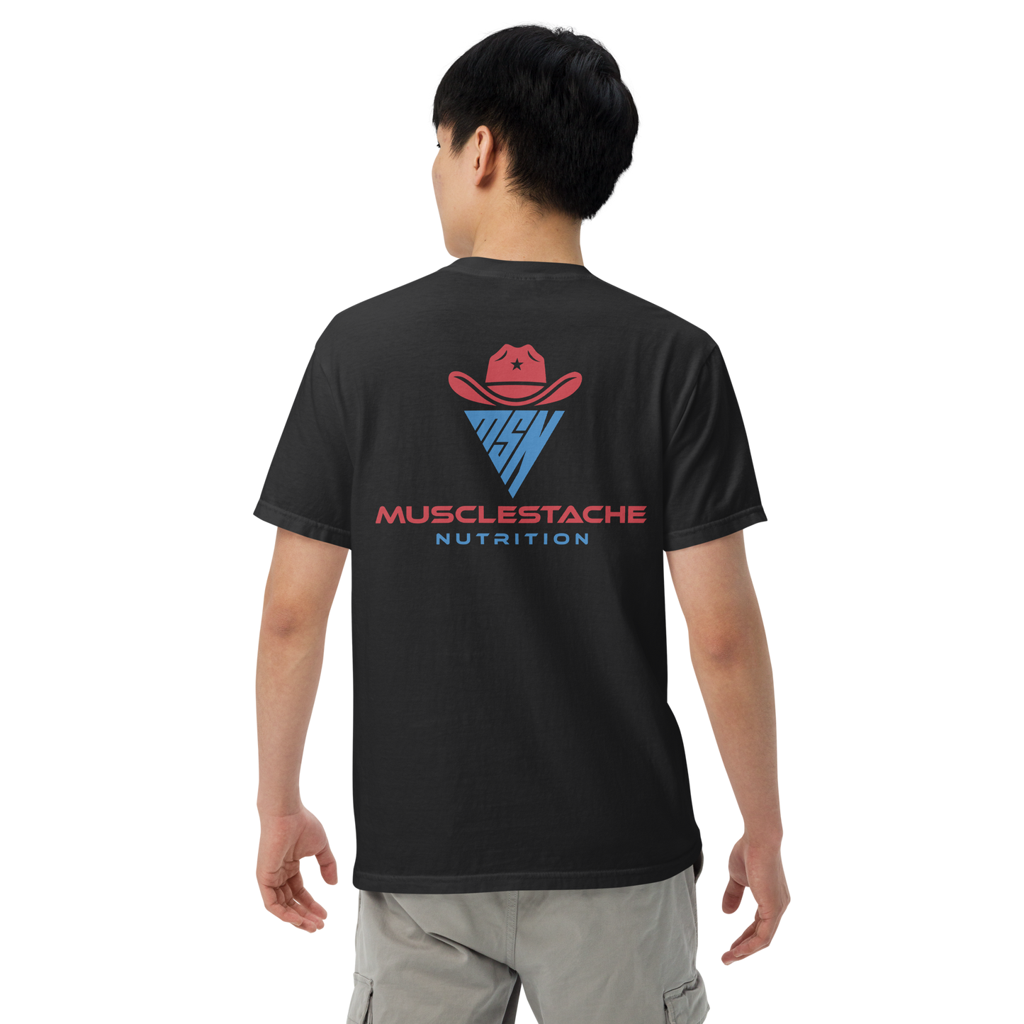 Musclestache Nutrition Garment-Dyed Heavyweight T-Shirt - Musclestache Nutrition