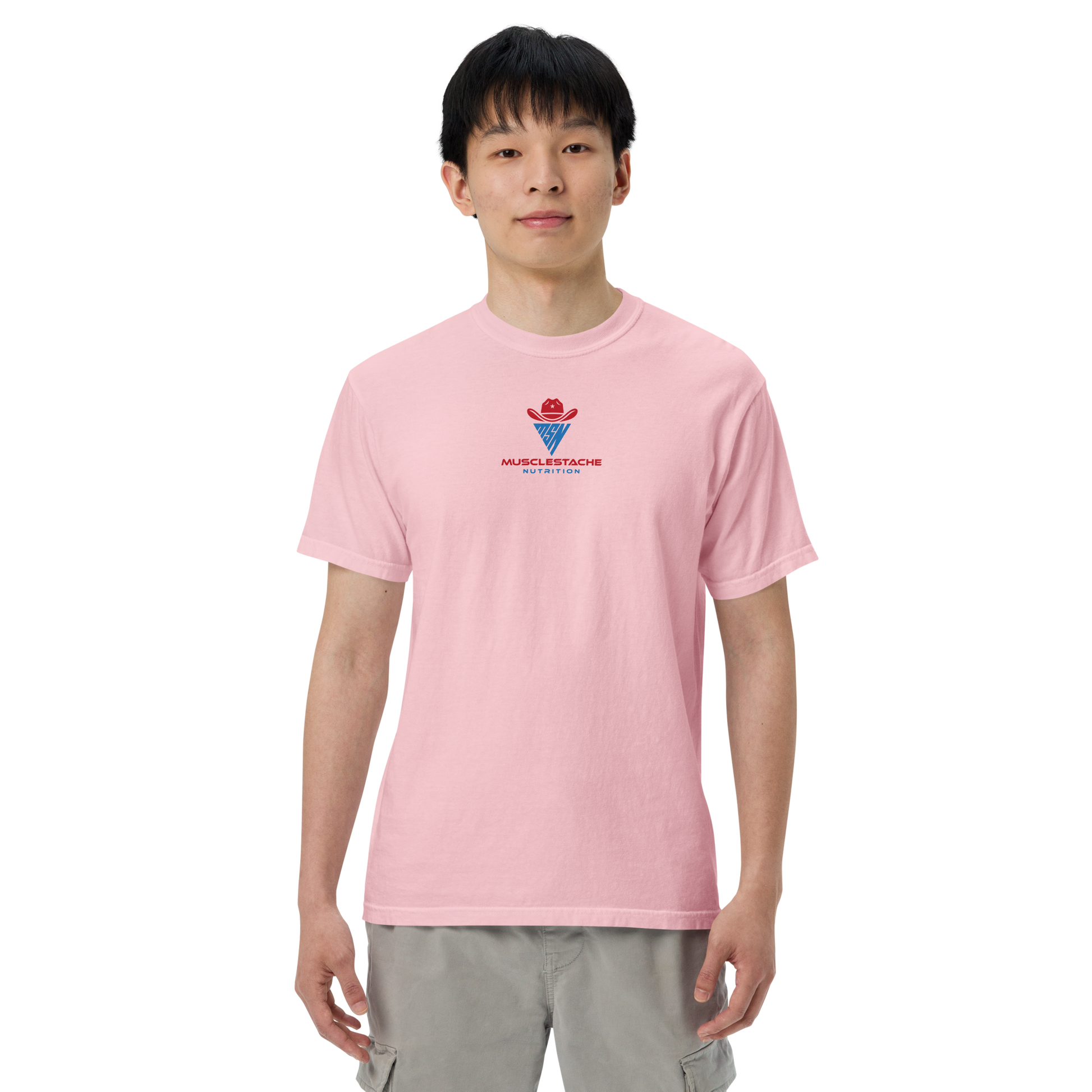 Musclestache Nutrition Garment-Dyed Heavyweight T-Shirt - Musclestache Nutrition