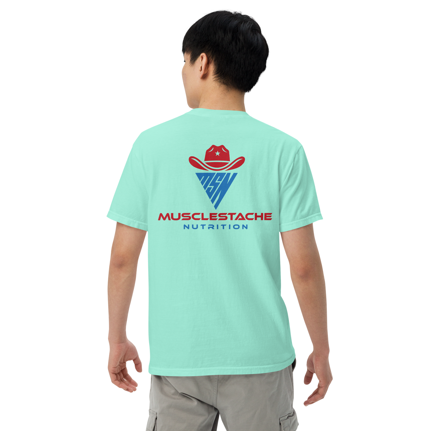 Musclestache Nutrition Garment-Dyed Heavyweight T-Shirt - Musclestache Nutrition