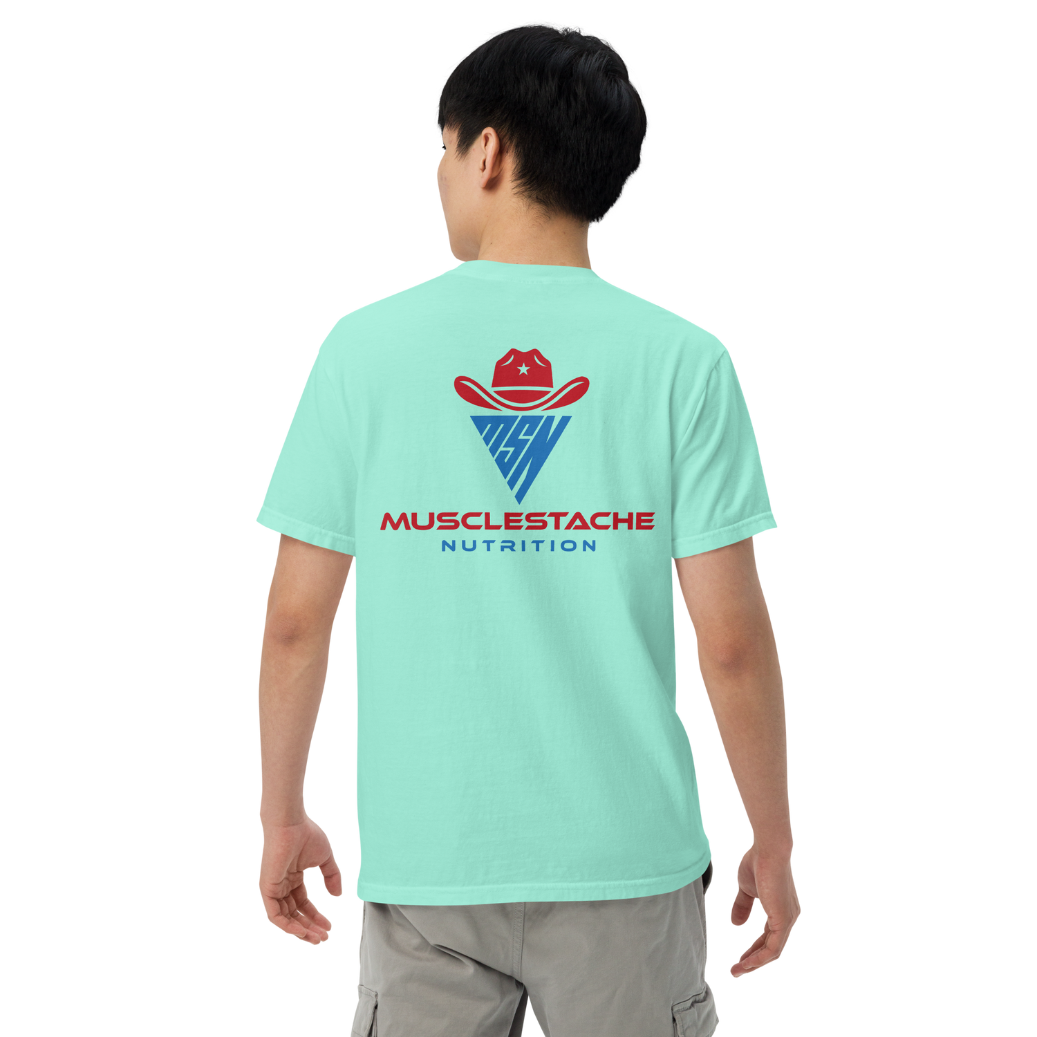 Musclestache Nutrition Garment-Dyed Heavyweight T-Shirt - Musclestache Nutrition