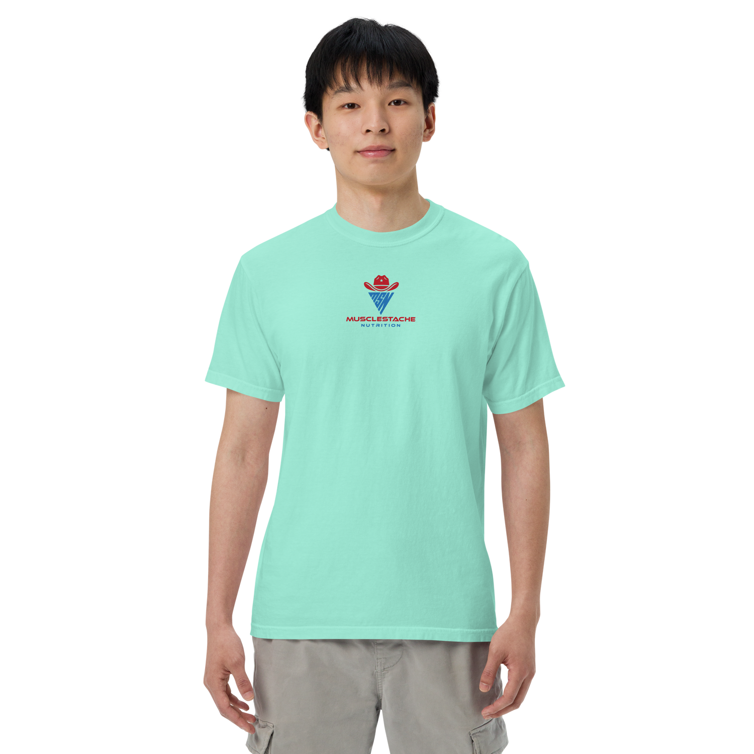 Musclestache Nutrition Garment-Dyed Heavyweight T-Shirt - Musclestache Nutrition