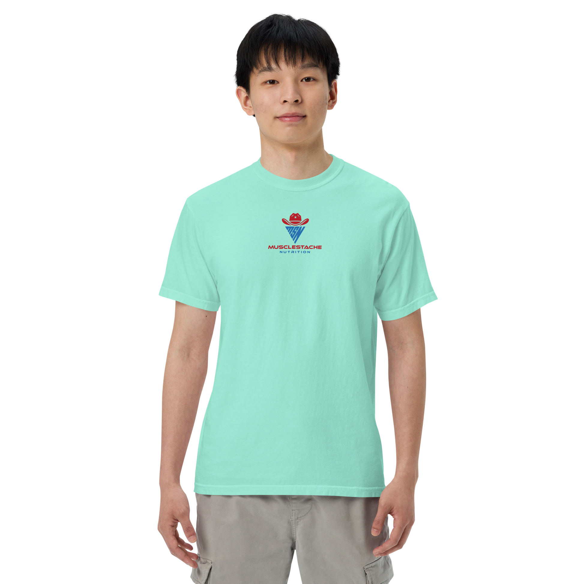 Musclestache Nutrition Garment-Dyed Heavyweight T-Shirt - Musclestache Nutrition