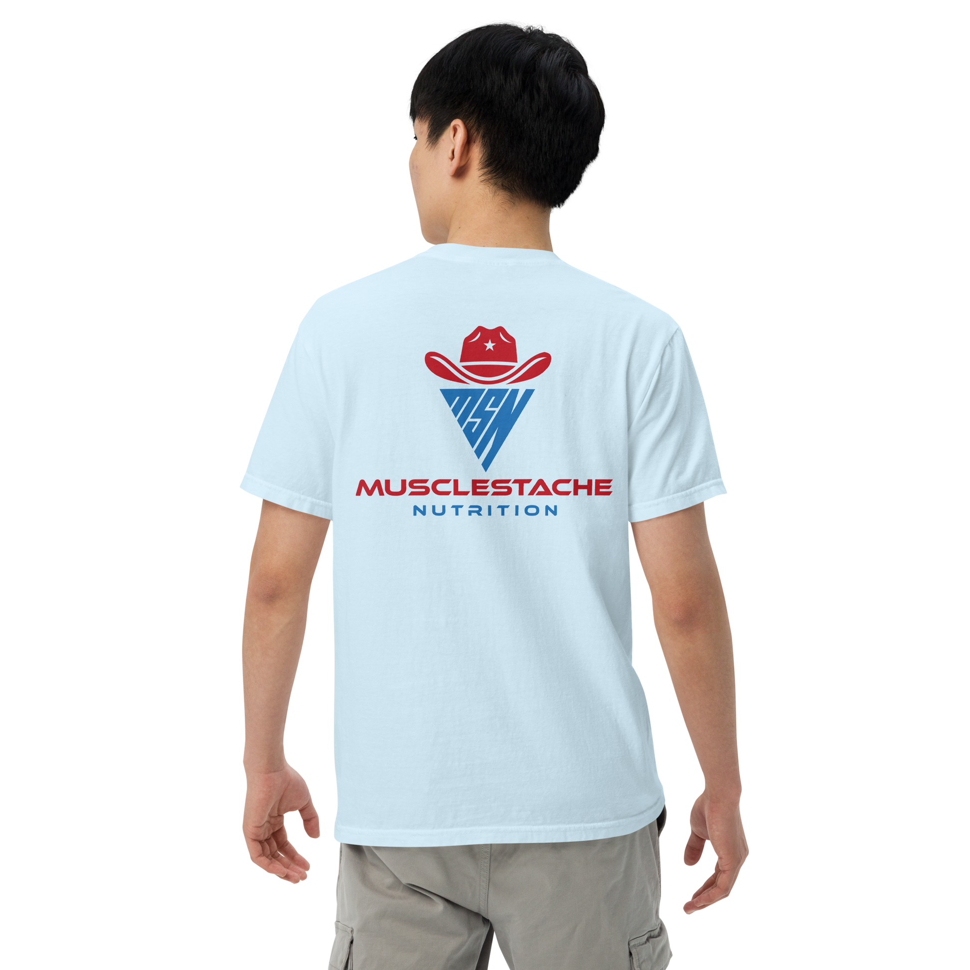 Musclestache Nutrition Garment-Dyed Heavyweight T-Shirt - Musclestache Nutrition