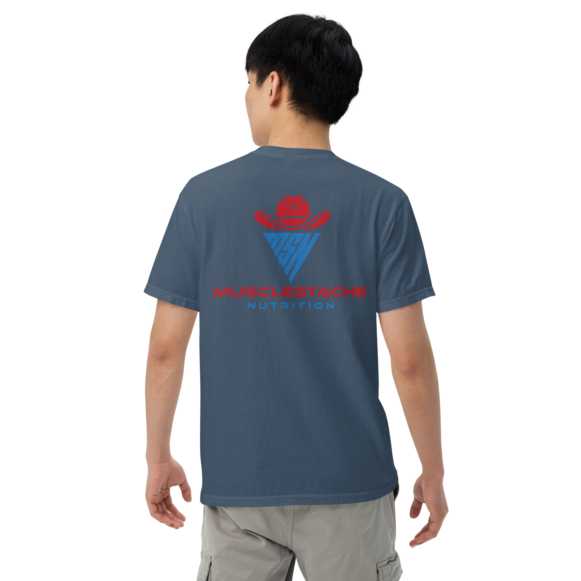 Musclestache Nutrition Garment-Dyed Heavyweight T-Shirt - Musclestache Nutrition