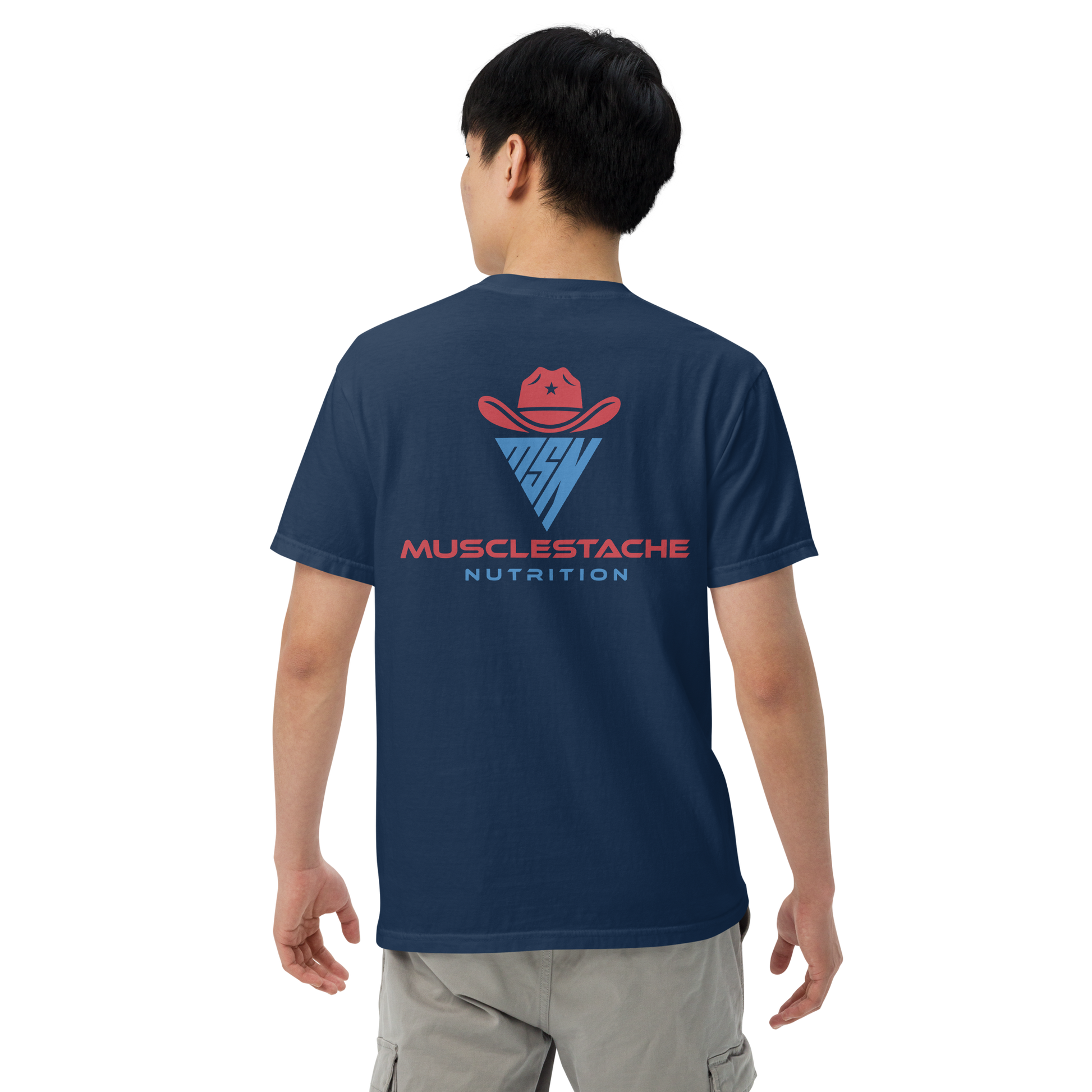 Musclestache Nutrition Garment-Dyed Heavyweight T-Shirt - Musclestache Nutrition