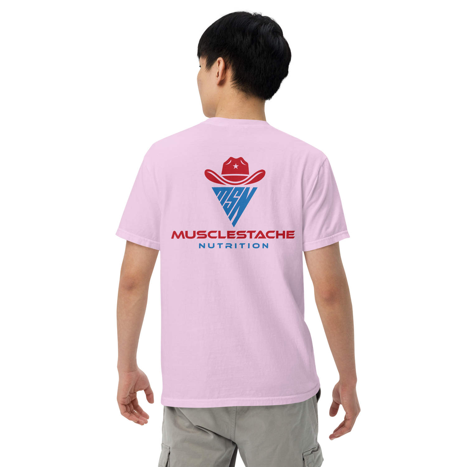 Musclestache Nutrition Garment-Dyed Heavyweight T-Shirt - Musclestache Nutrition