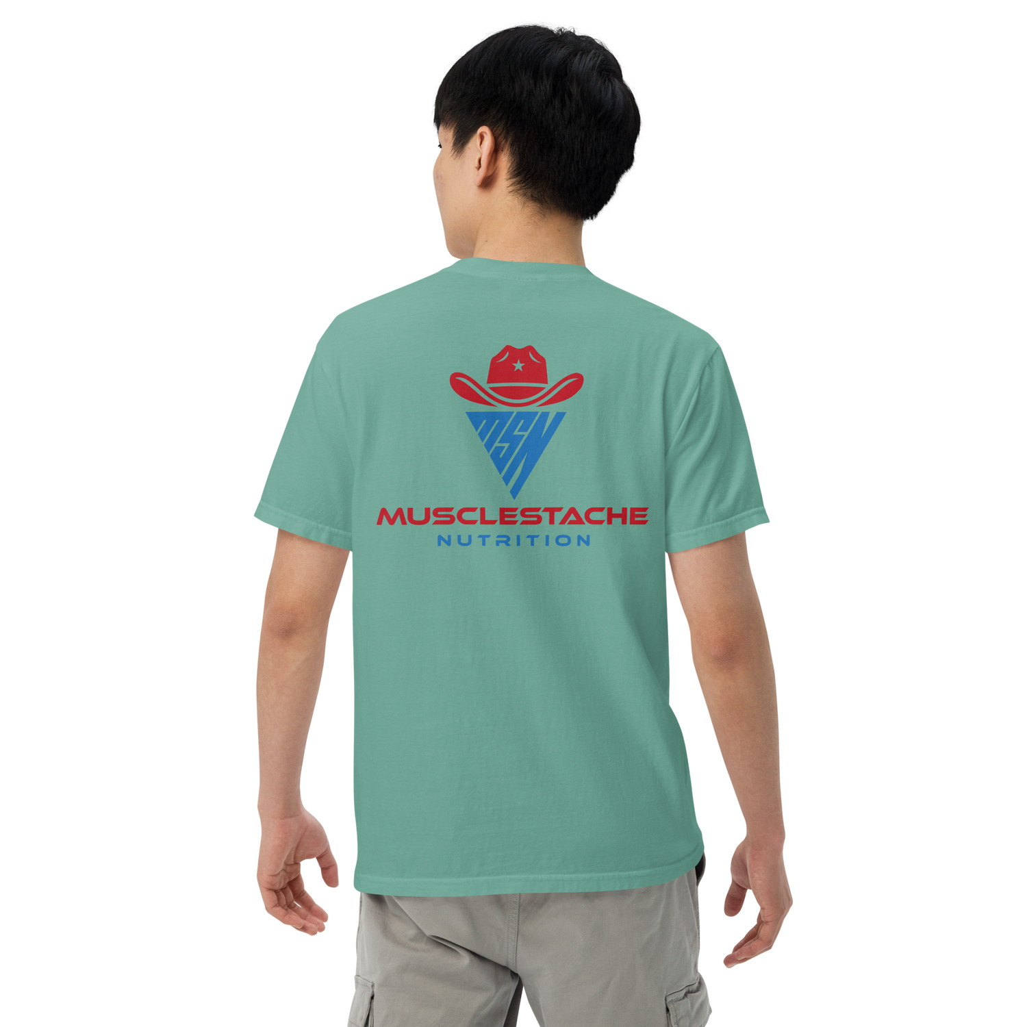 Musclestache Nutrition Garment-Dyed Heavyweight T-Shirt - Musclestache Nutrition