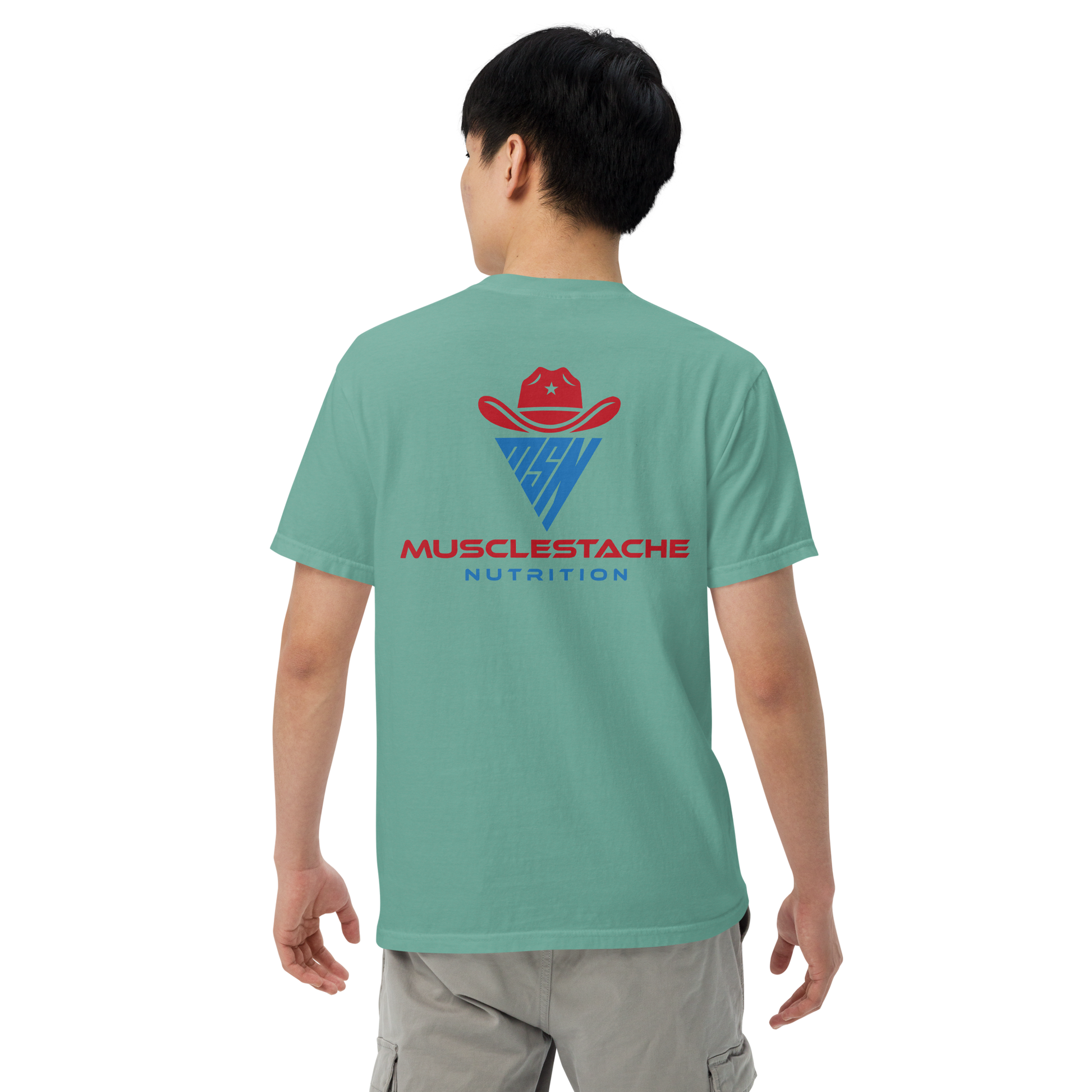 Musclestache Nutrition Garment-Dyed Heavyweight T-Shirt - Musclestache Nutrition