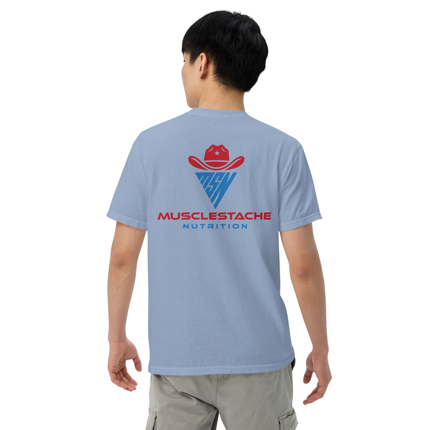Musclestache Nutrition Garment-Dyed Heavyweight T-Shirt - Musclestache Nutrition