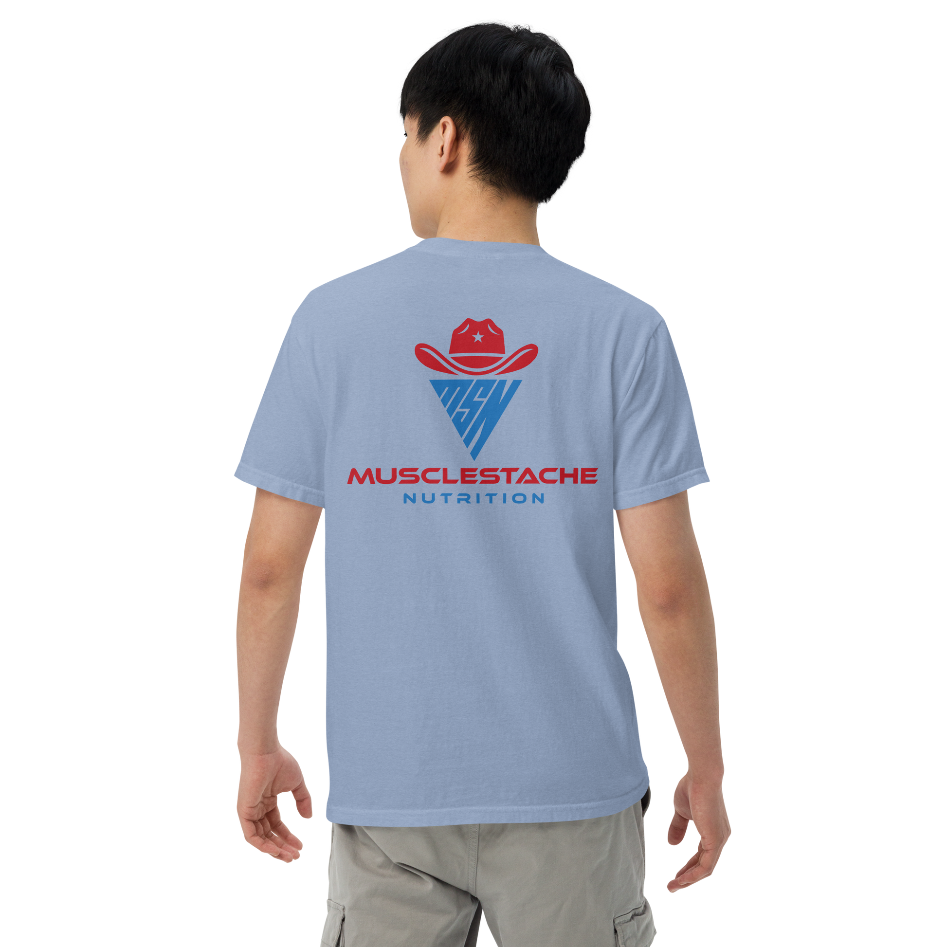 Musclestache Nutrition Garment-Dyed Heavyweight T-Shirt - Musclestache Nutrition