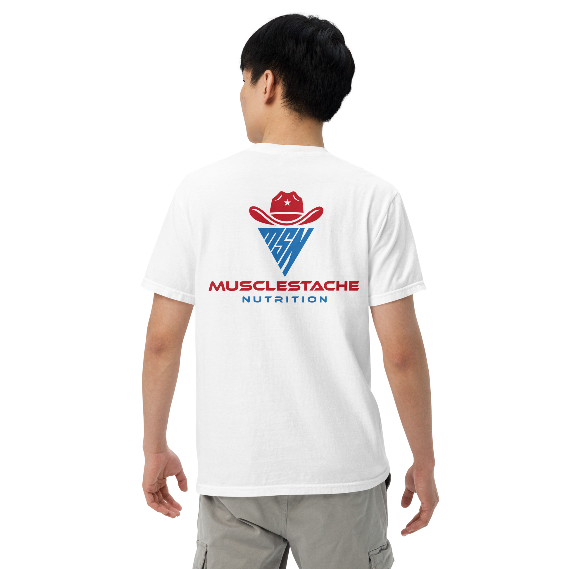 Musclestache Nutrition Garment-Dyed Heavyweight T-Shirt - Musclestache Nutrition