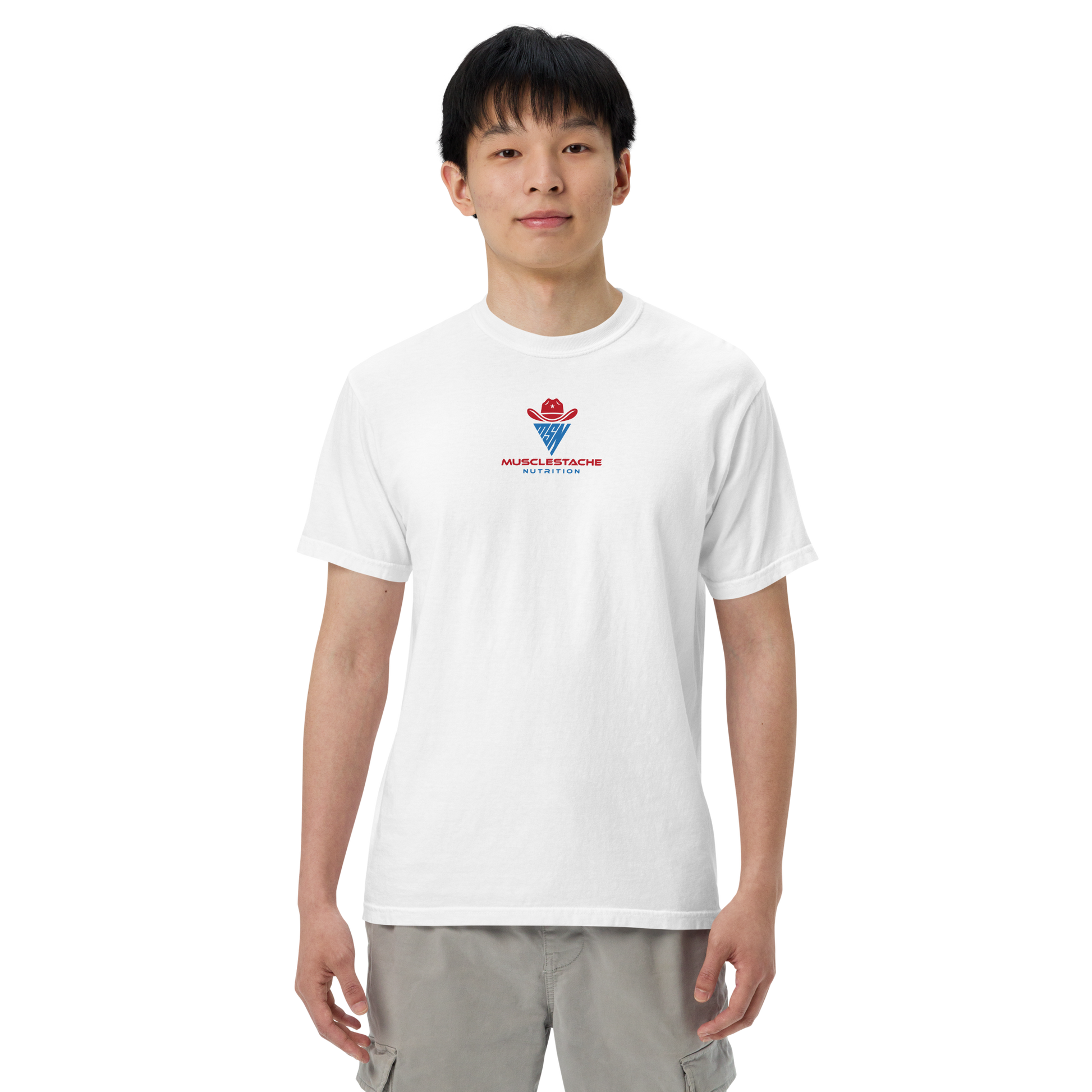 Musclestache Nutrition Garment-Dyed Heavyweight T-Shirt - Musclestache Nutrition