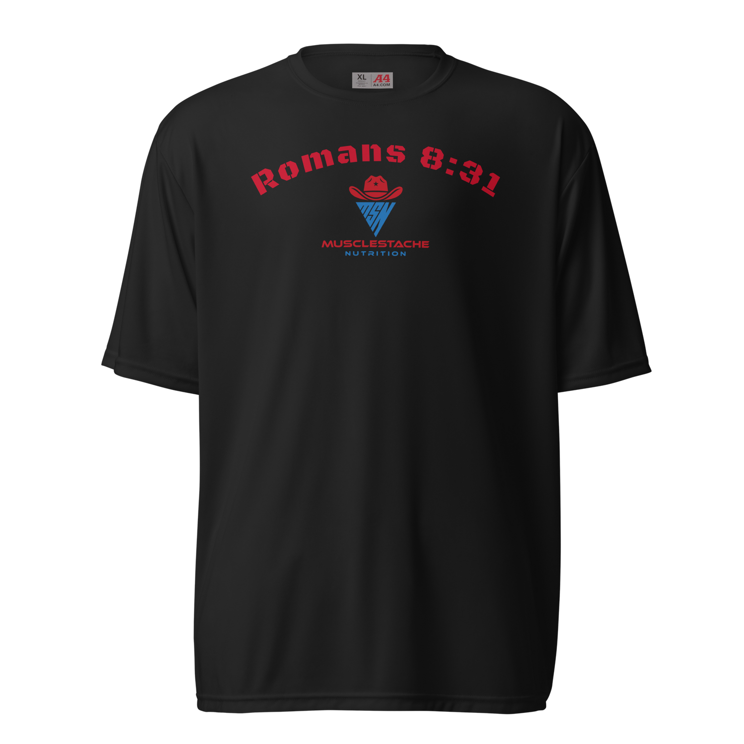 Musclestache Nutrition Romans 8:31 Running Shirt - Musclestache Nutrition
