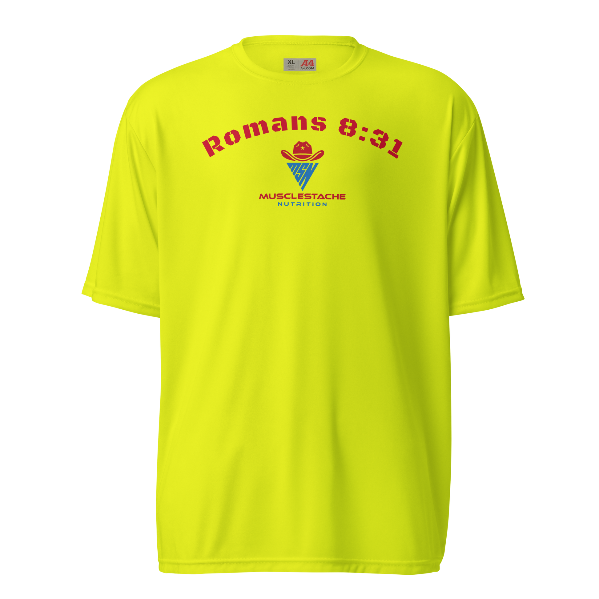 Musclestache Nutrition Romans 8:31 Running Shirt - Musclestache Nutrition